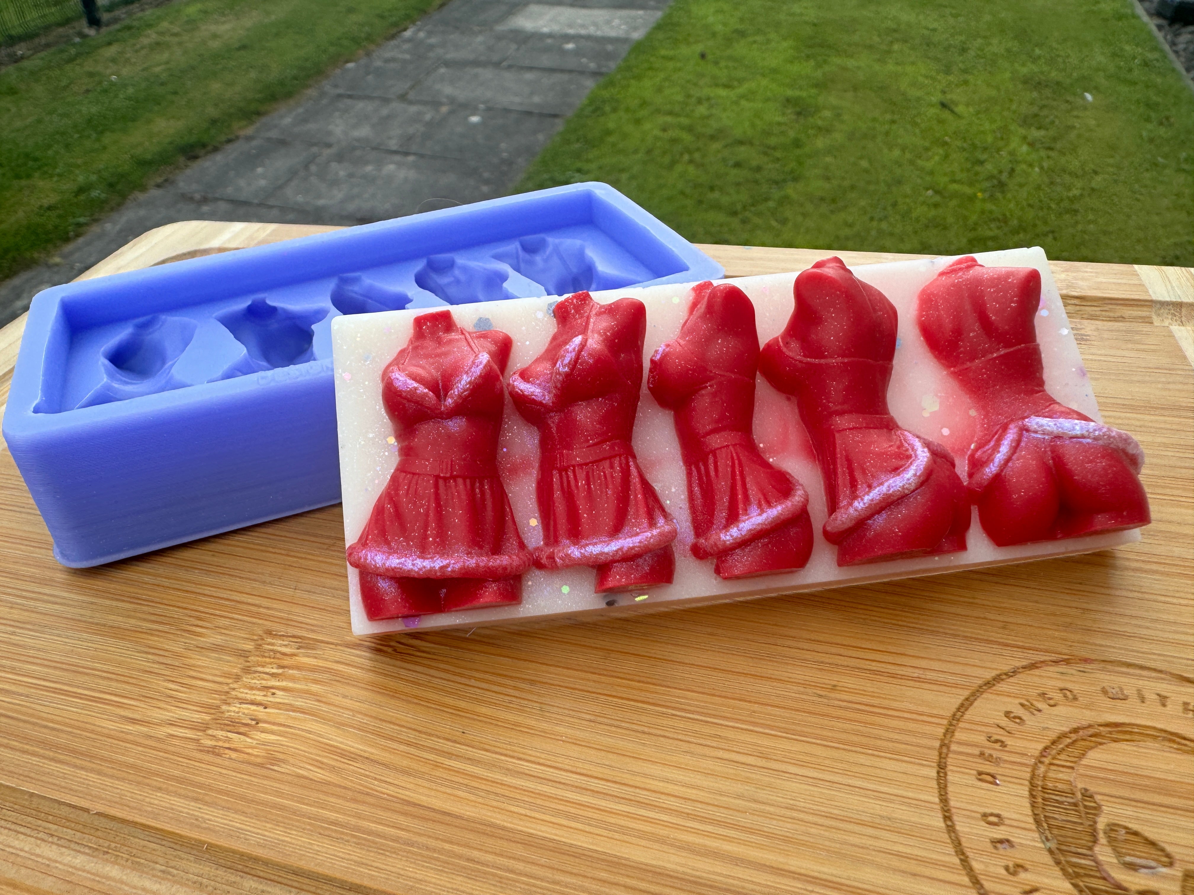 Turning Naughty Mrs Claus Snapbar Silicone Mold