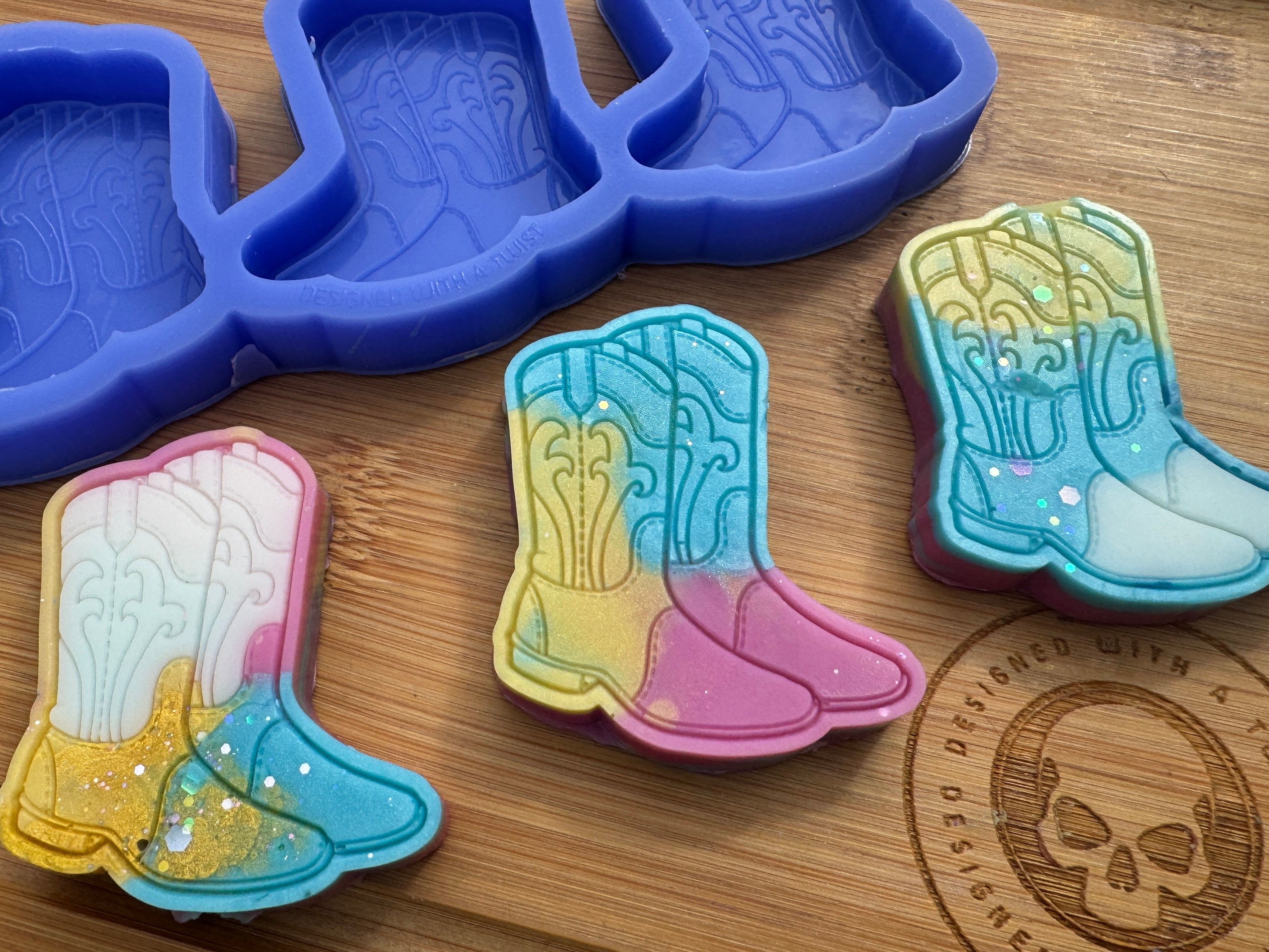 Cowboy Boots Silicone Mold Trio