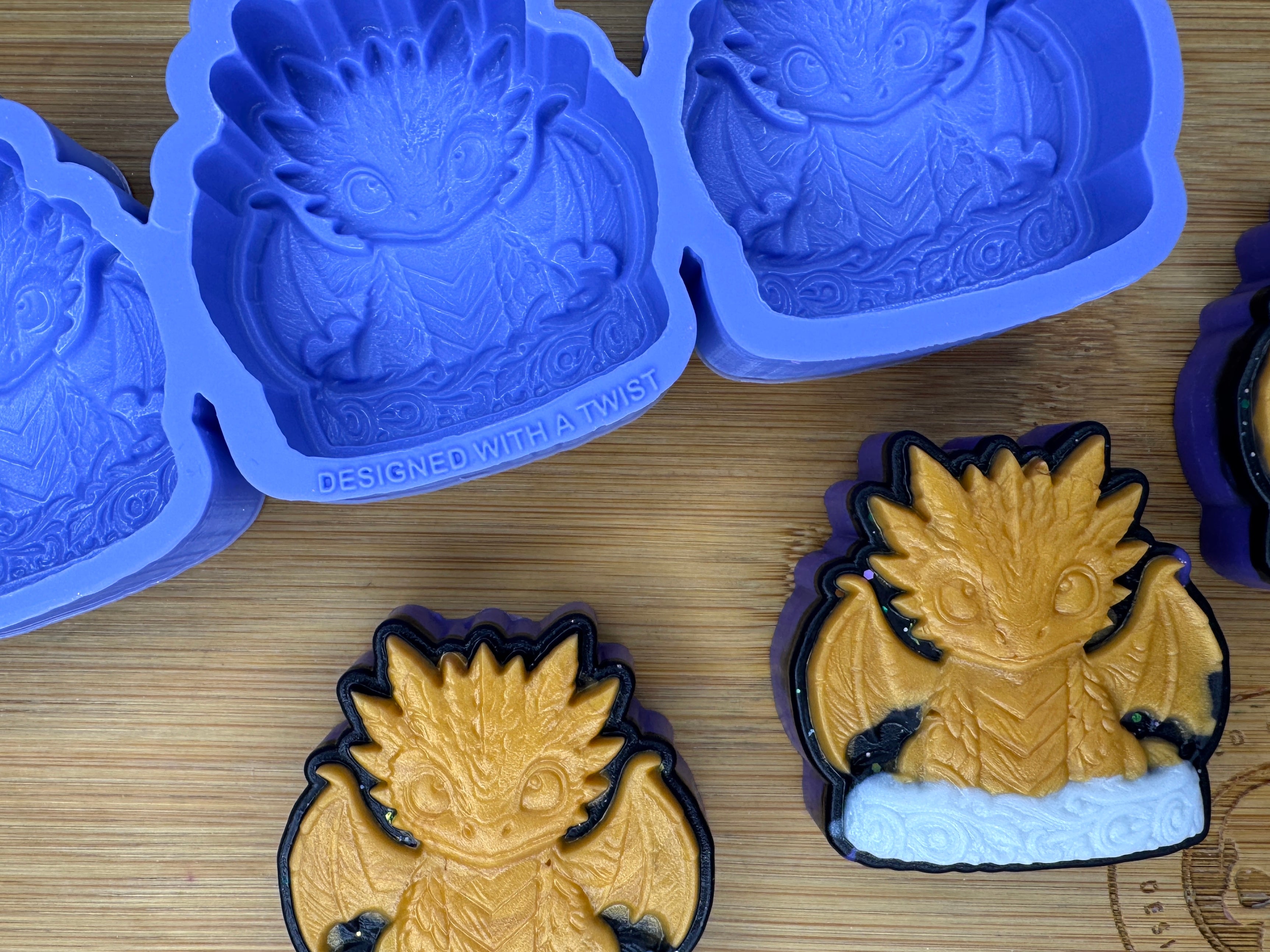 Baby Dragon Silicone Mold Trio