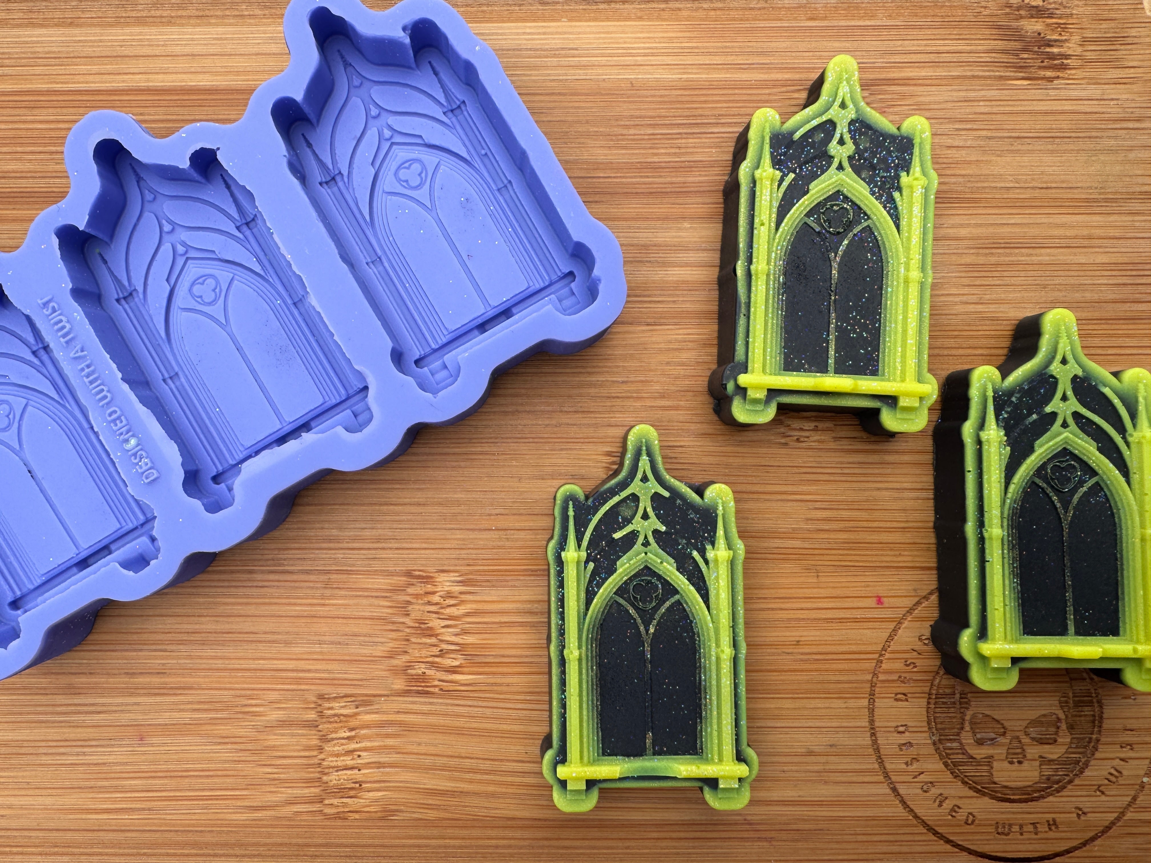 Gothic Window Silicone Mold Trio