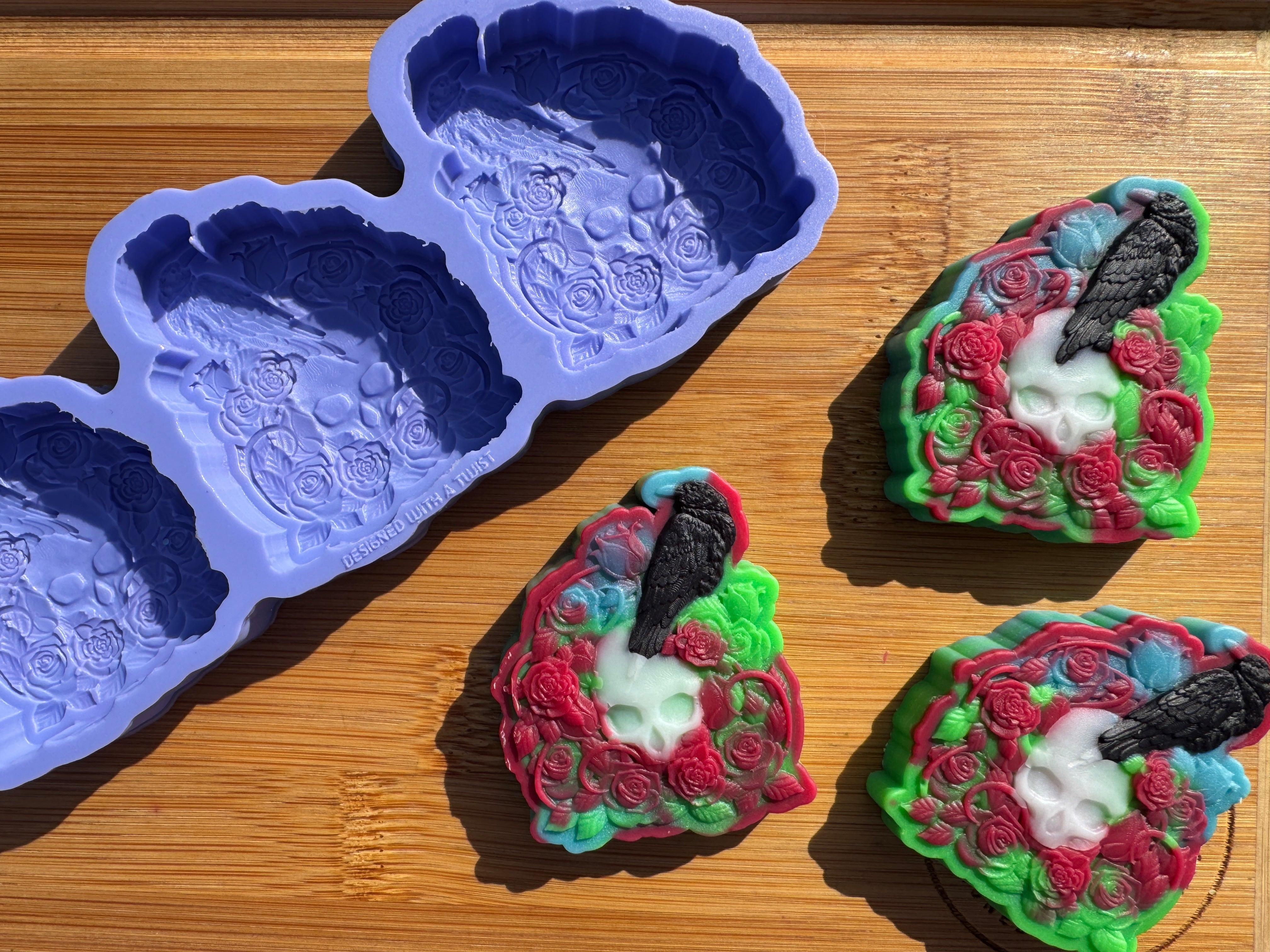 Skulls and Roses Silicone Mold Trio