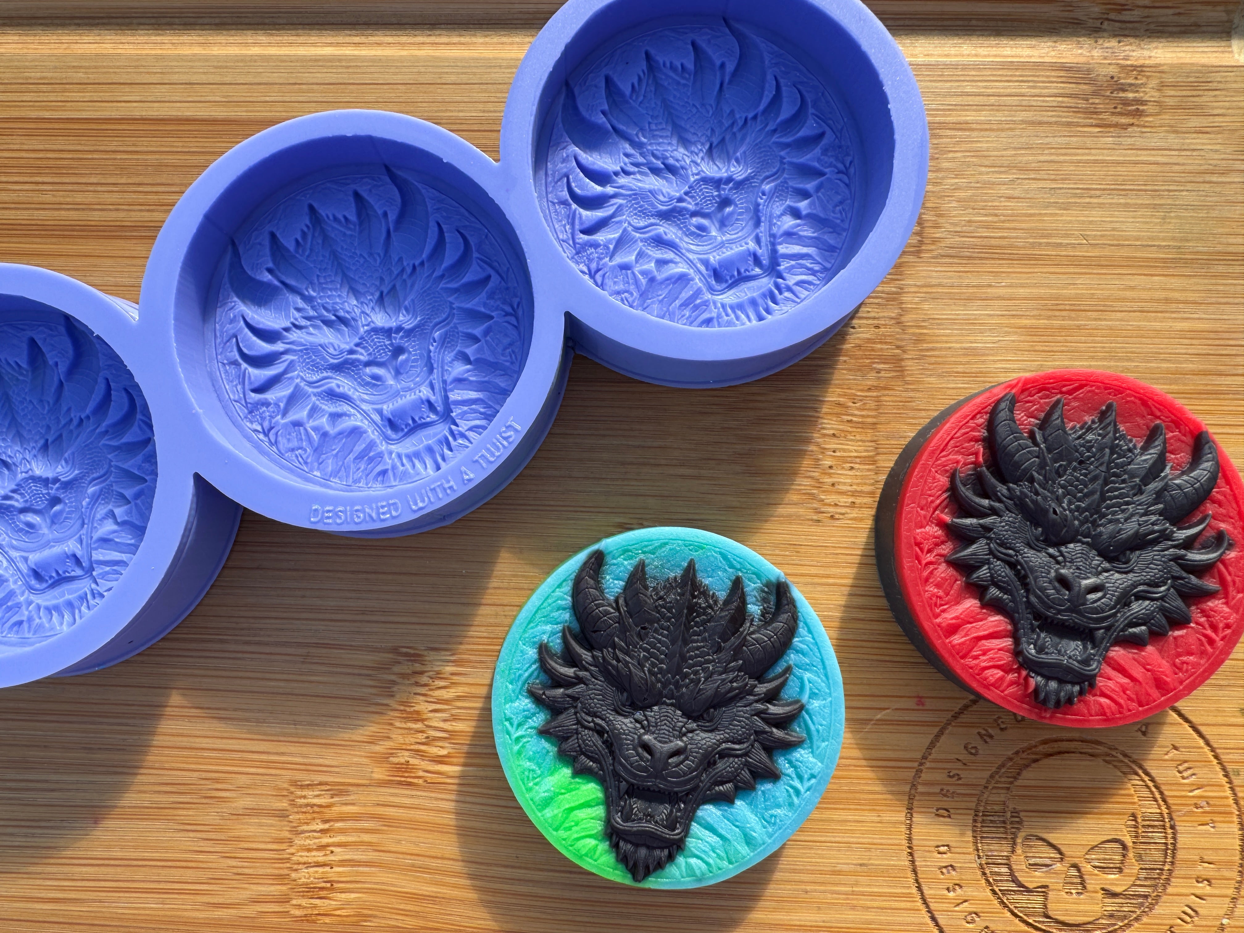 Fierce Dragon Silicone Mold Trio