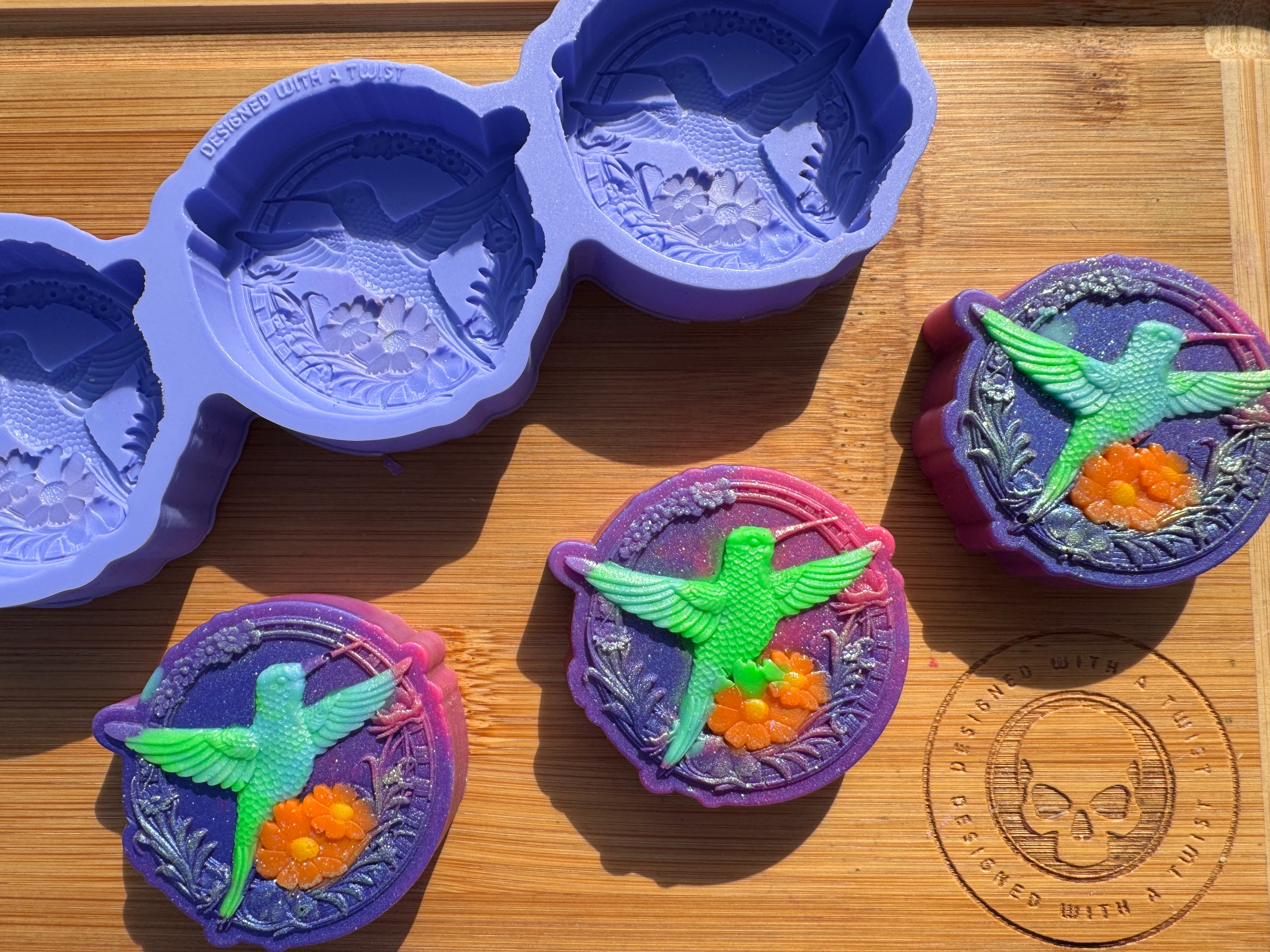 Hummingbird Silicone Mold Trio