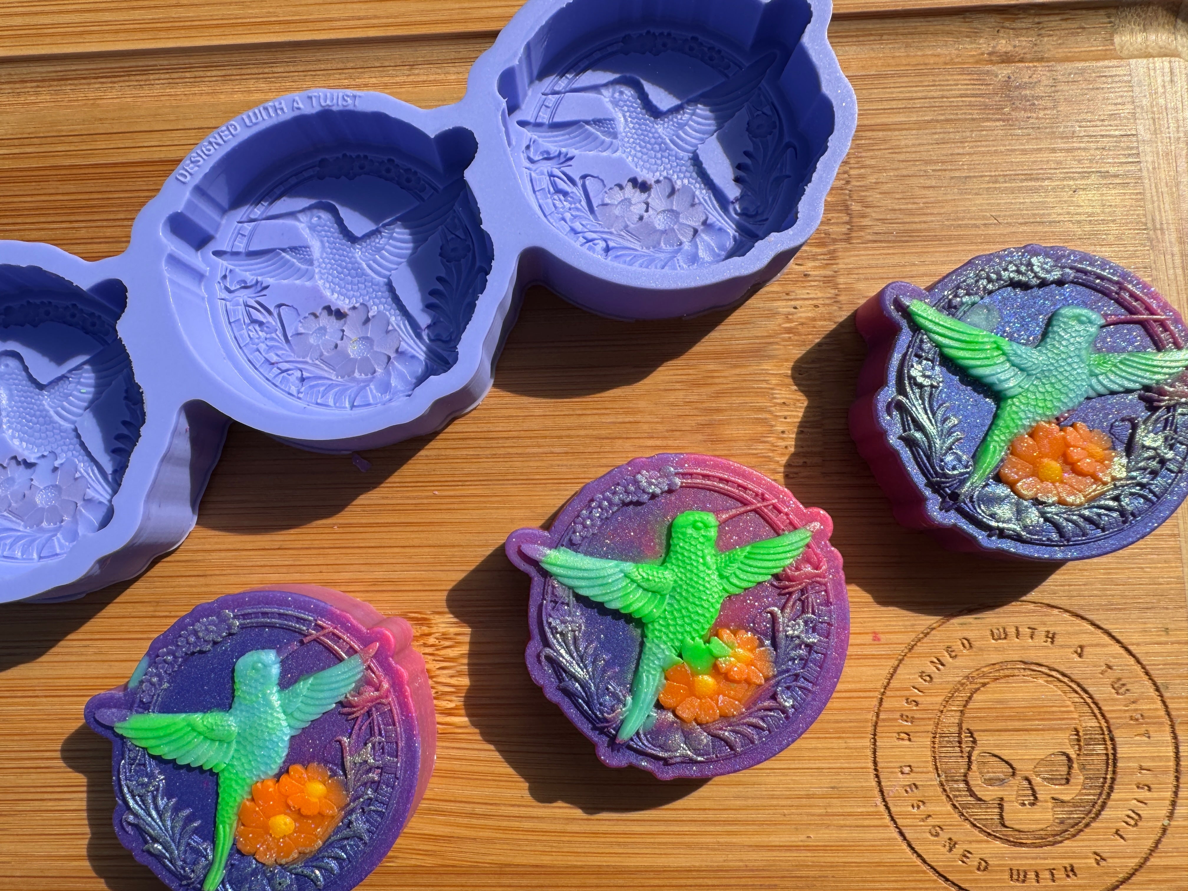 Hummingbird Silicone Mold Trio