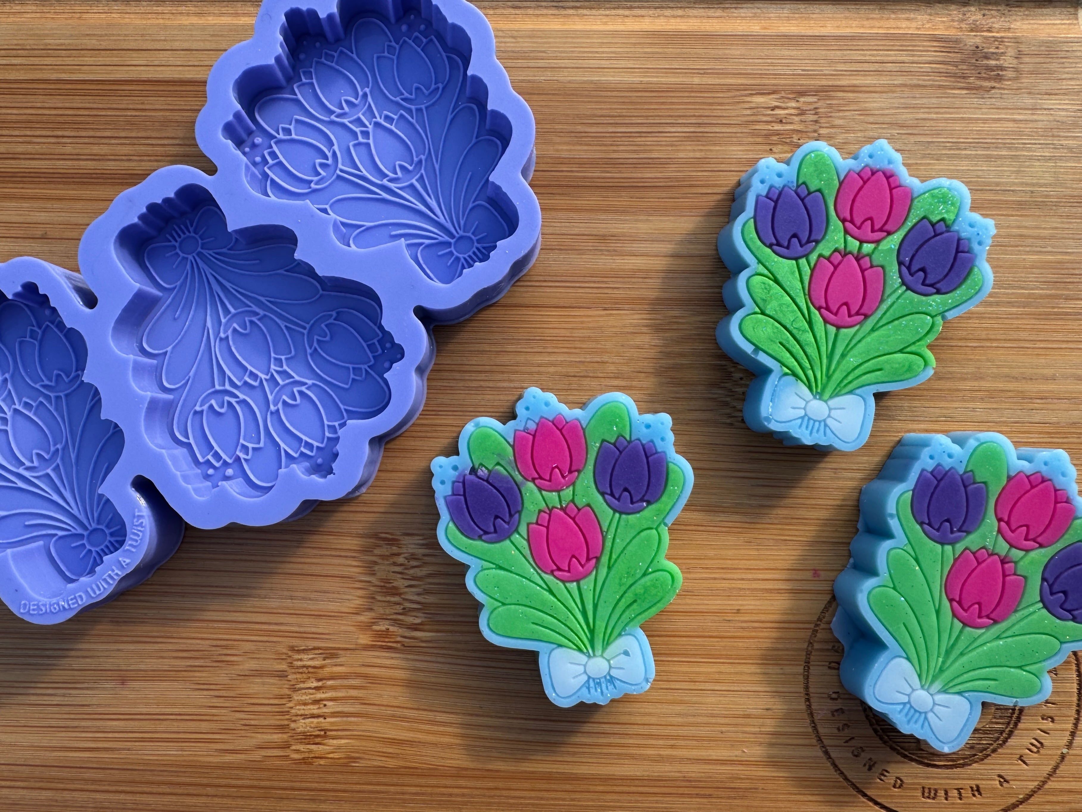 Bunch of Flowers Silicone Mold Trio