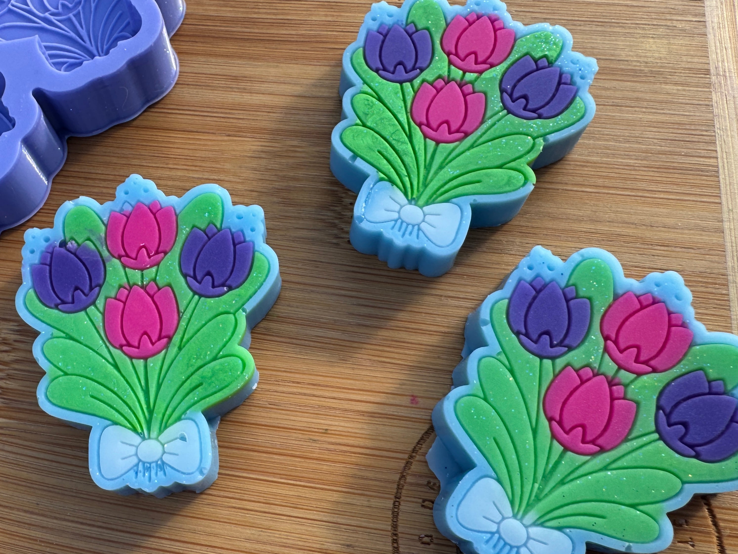 Bunch of Flowers Silicone Mold Trio