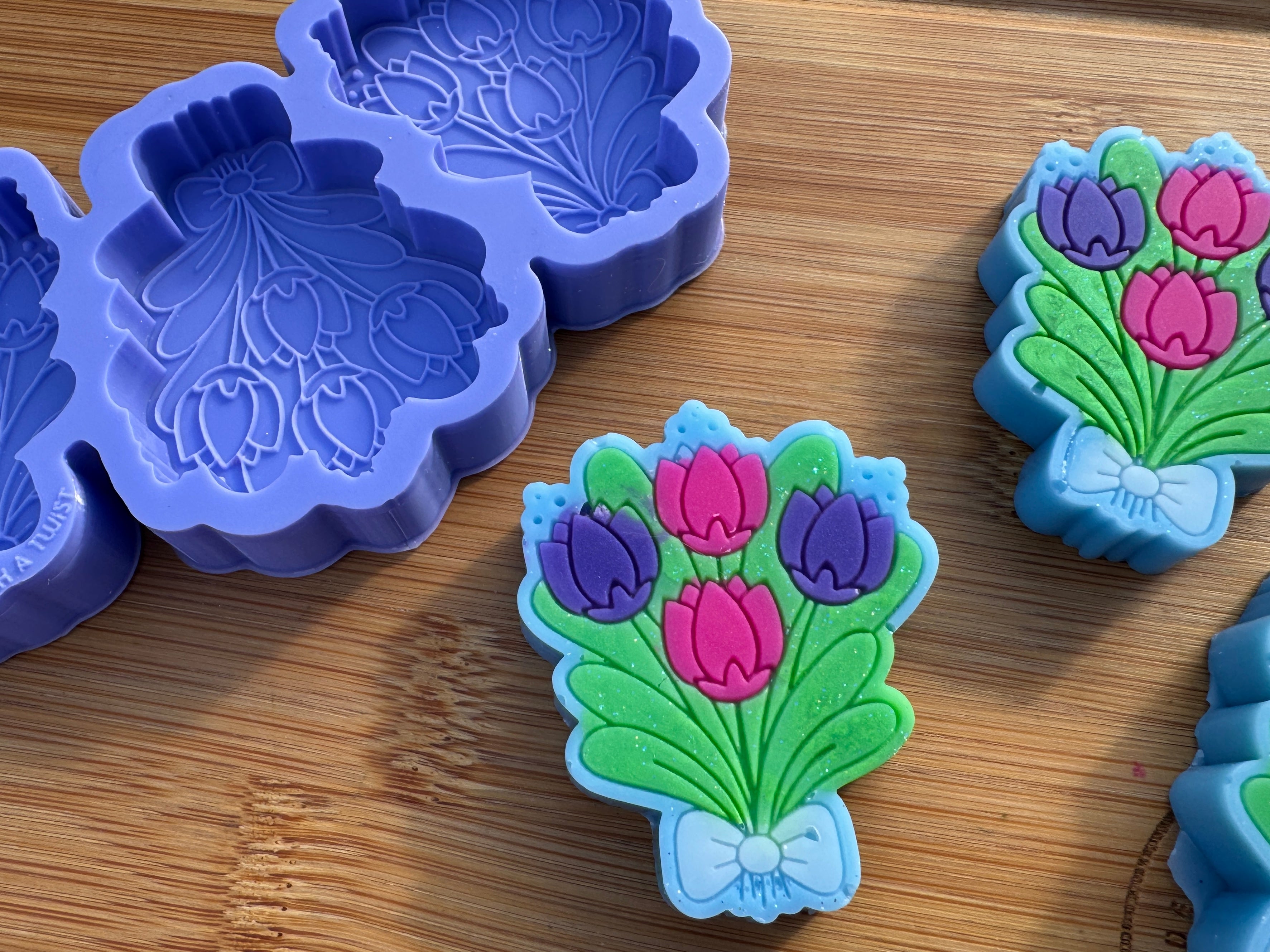 Bunch of Flowers Silicone Mold Trio