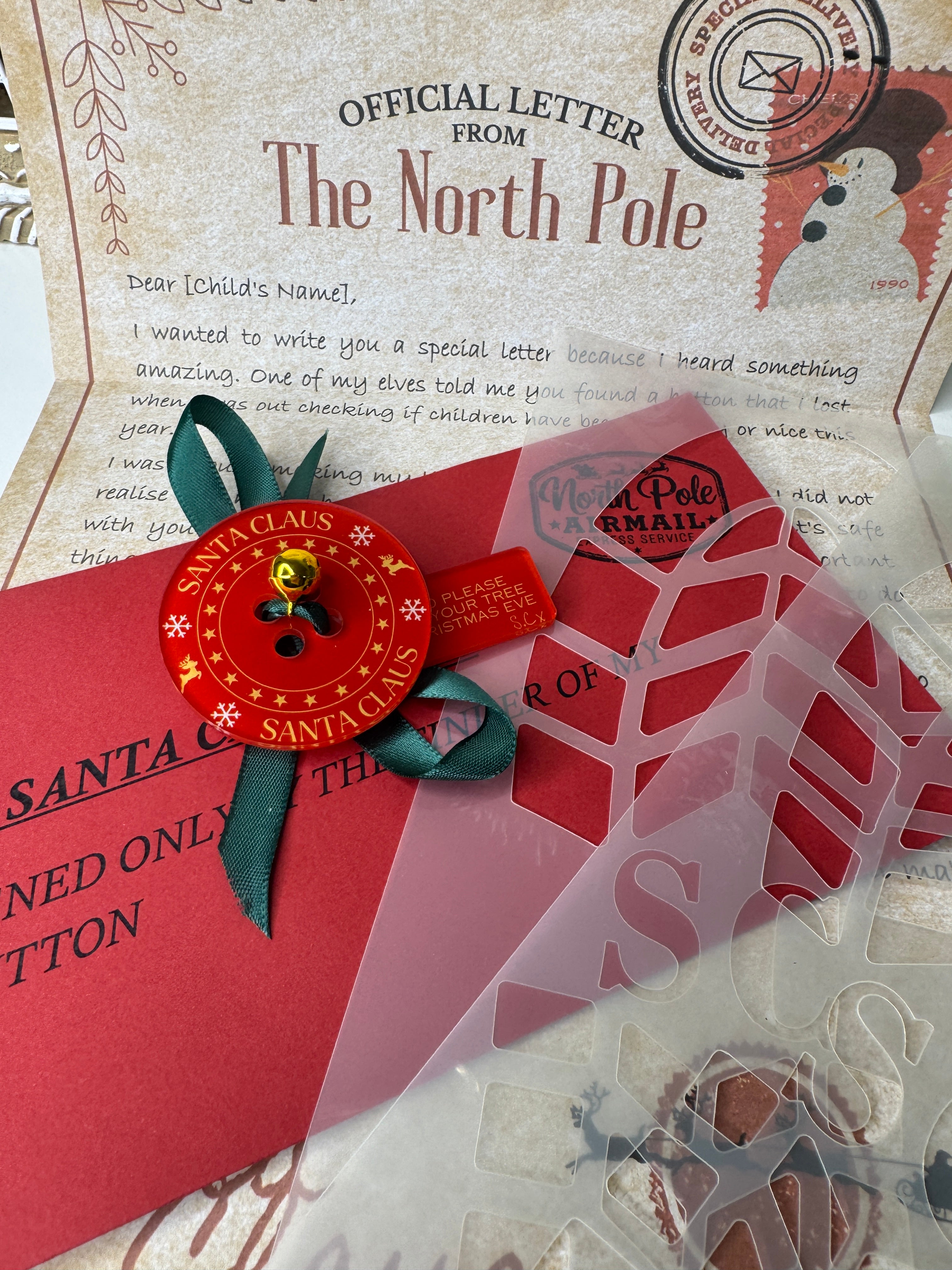 PERSONALISED MAGIC SANTA BUTTON KIT