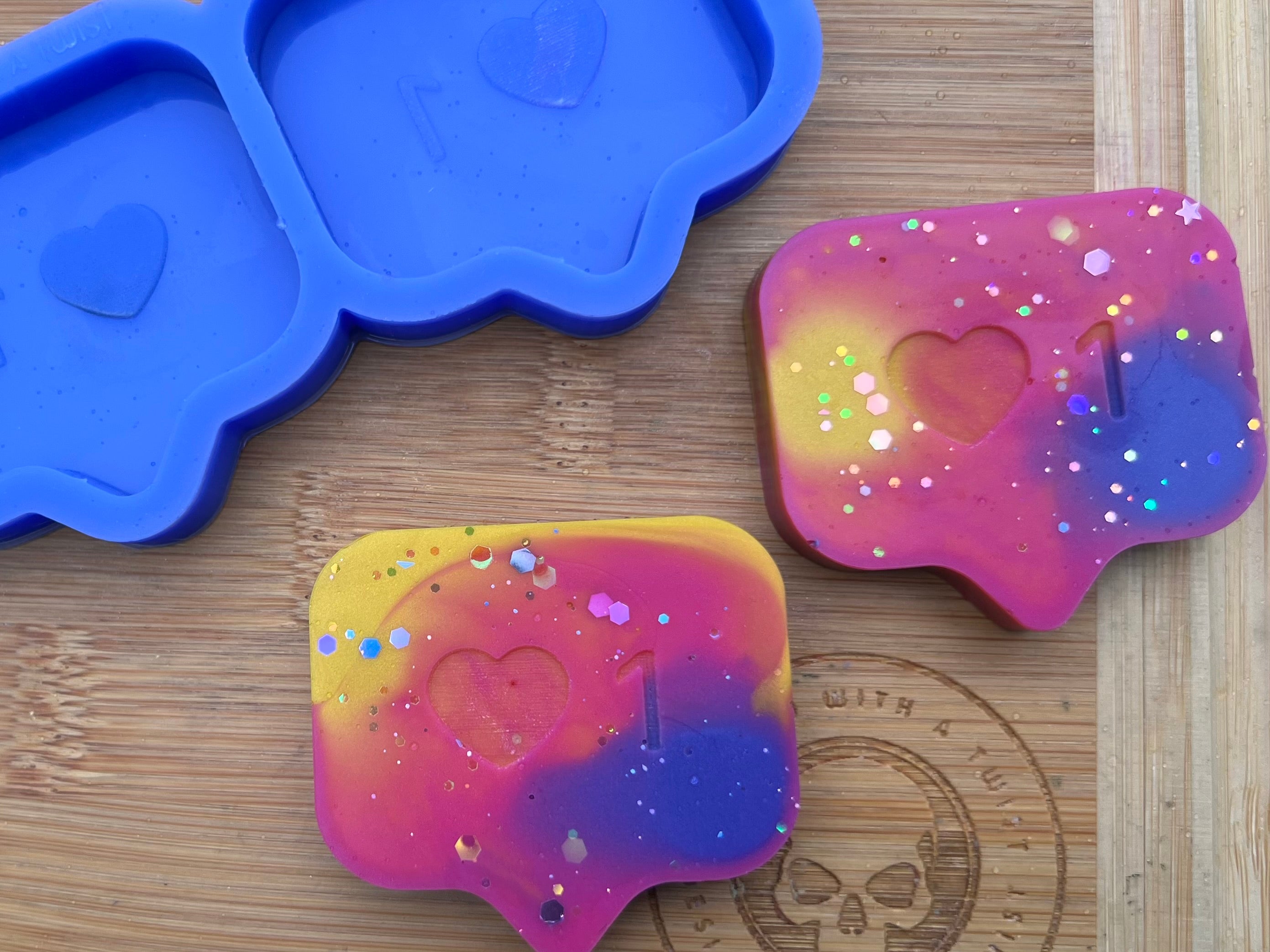 Social Media Like Trio Silicone Mold