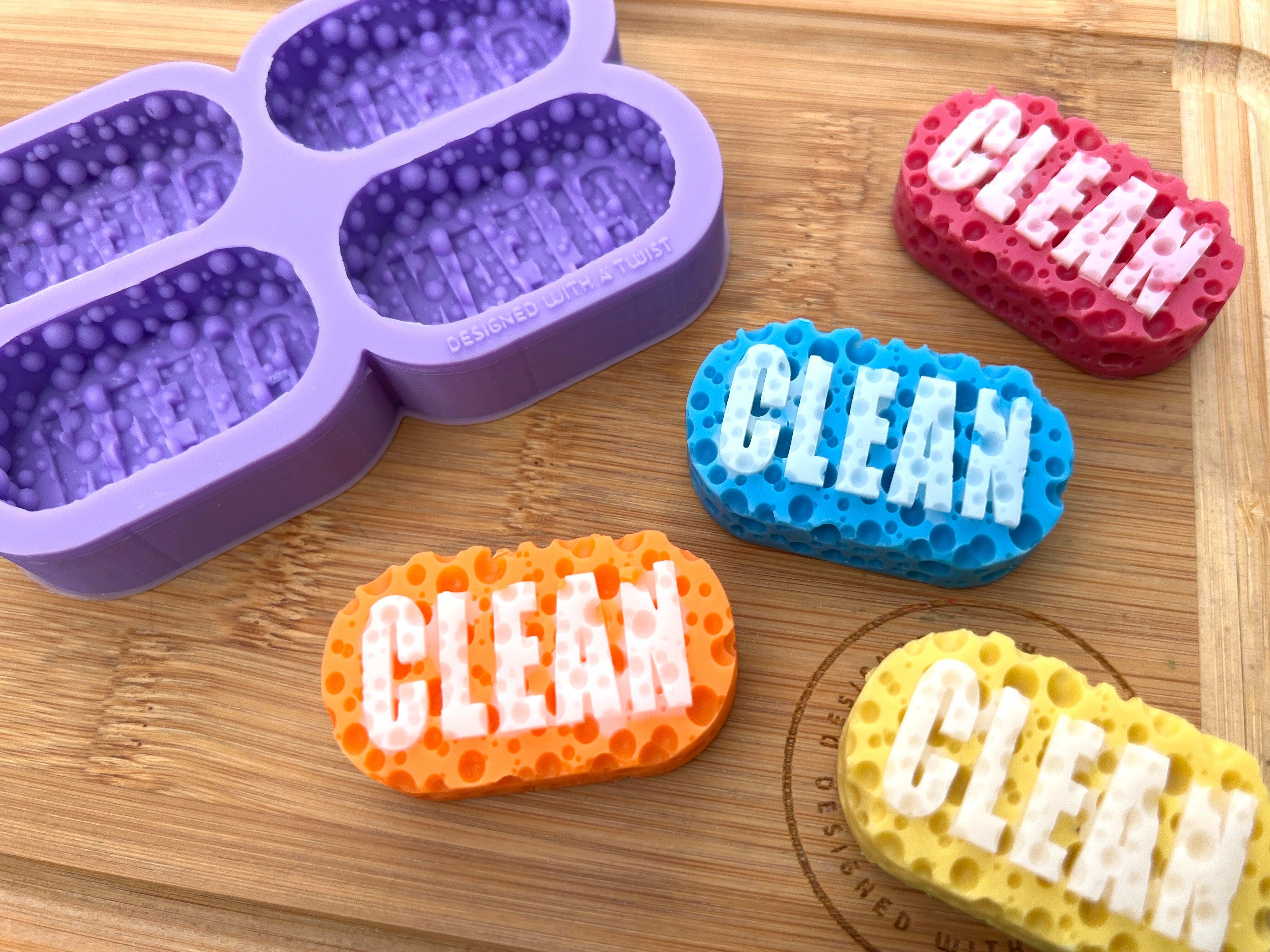 Clean Sponge Silicone Mold - HoBa Edition - Designed with a Twist - Top quality silicone molds made in the UK.