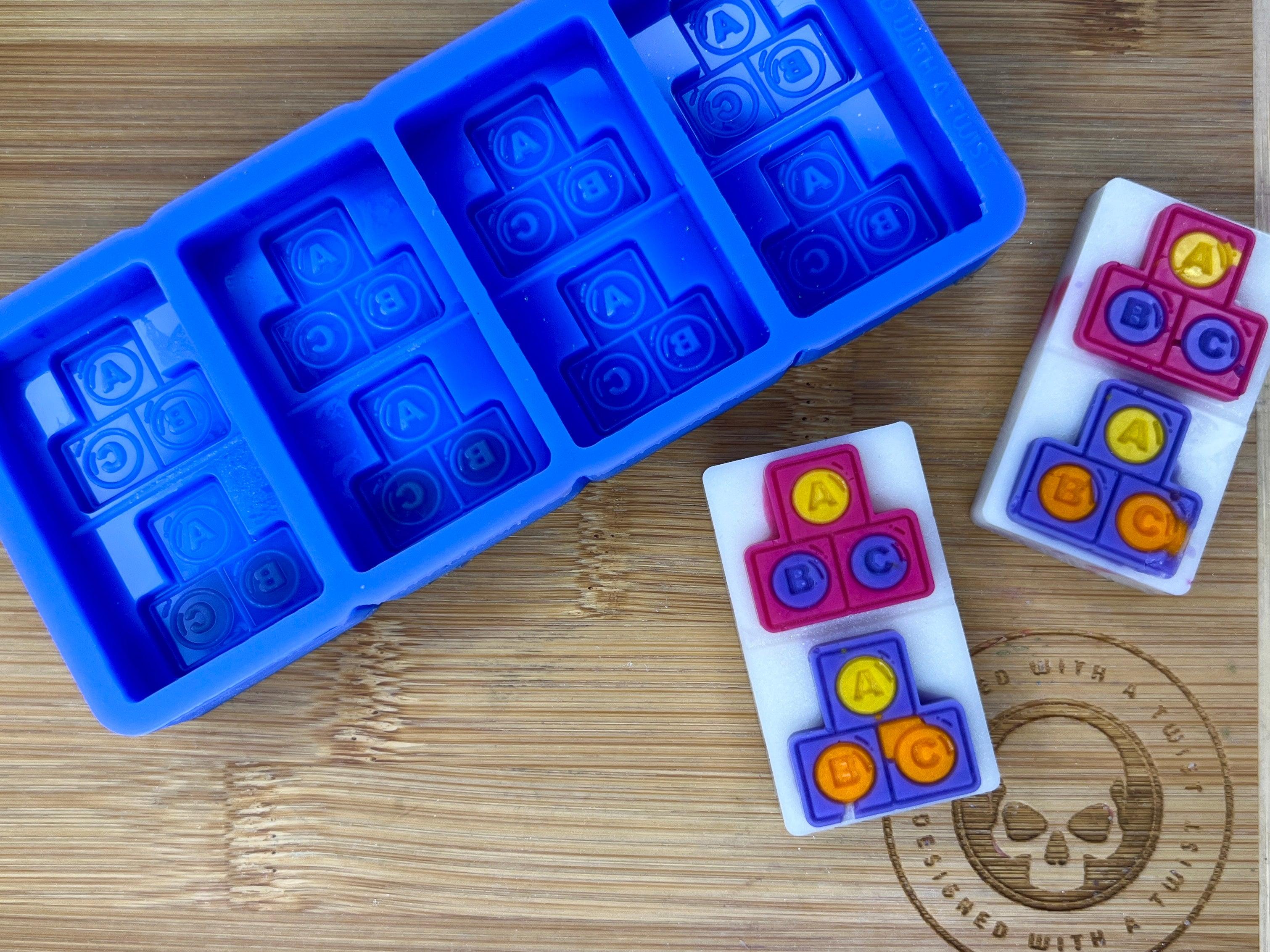 Alphabet Blocks Silicone Mold - HoBa Edition - Designed with a Twist - Top quality silicone molds made in the UK.