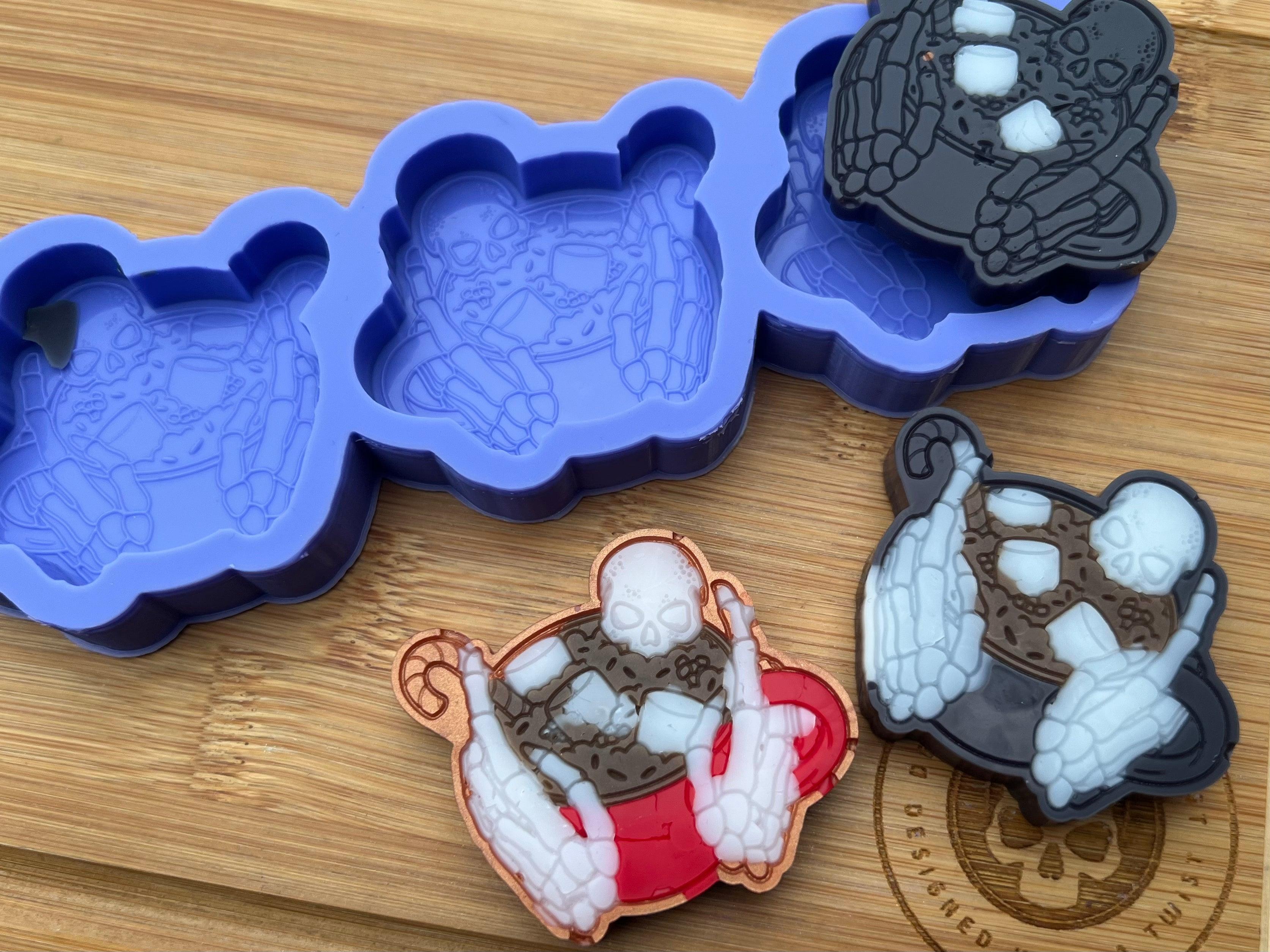 Creepy Hot Chocolate Wax Melt Silicone Mold - Designed with a Twist - Top quality silicone molds made in the UK.