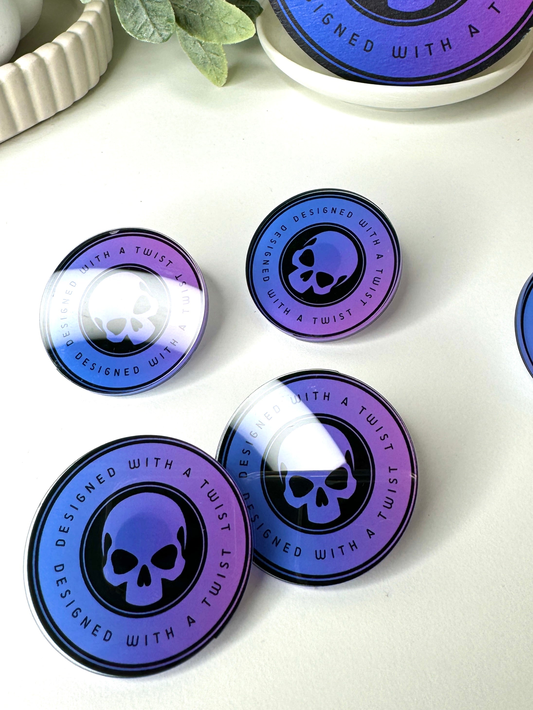 38mm Custom Circular Acrylic Pin