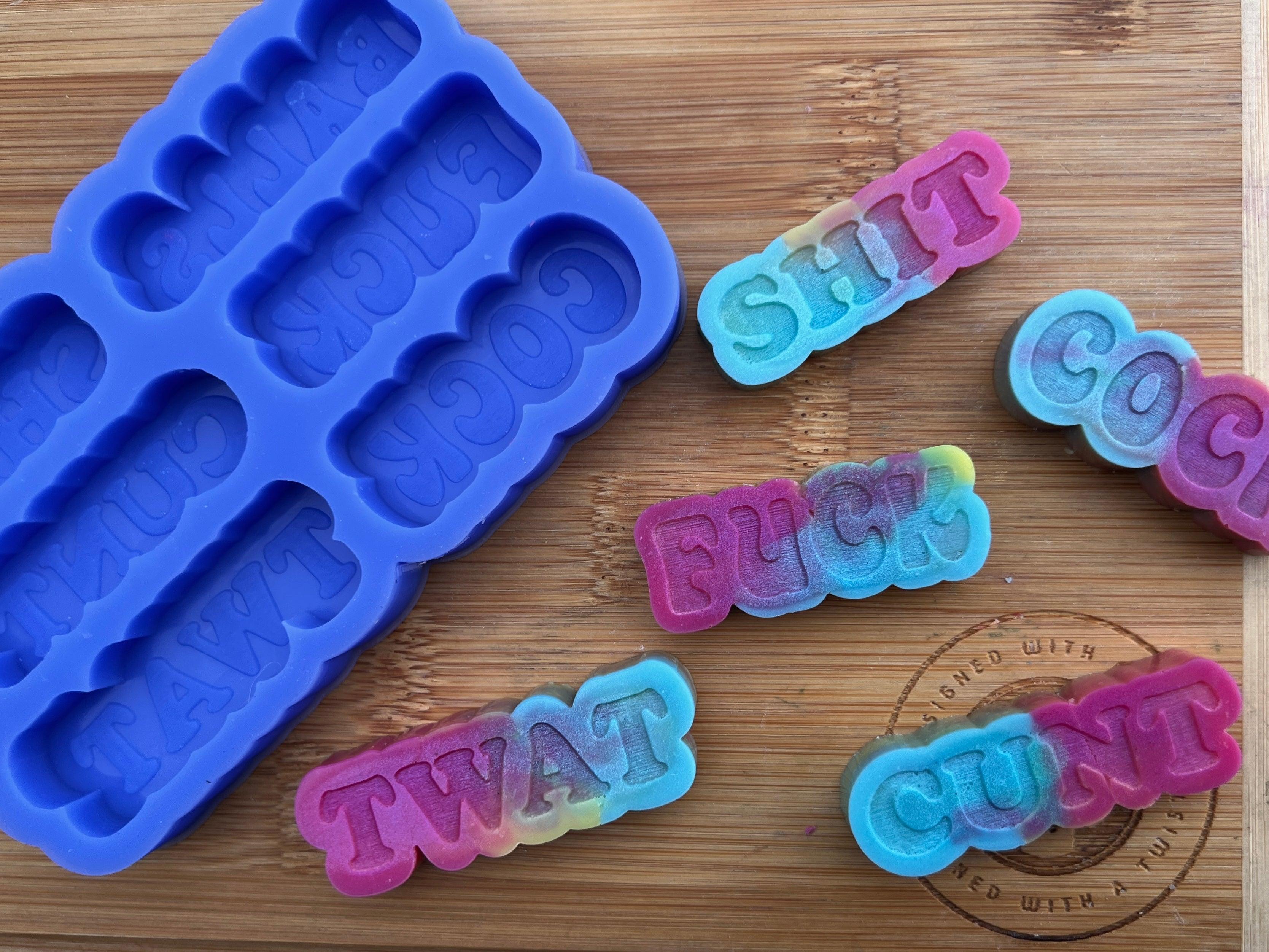 Swear Word Melts Silicone Mold - Designed with a Twist - Top quality silicone molds made in the UK.