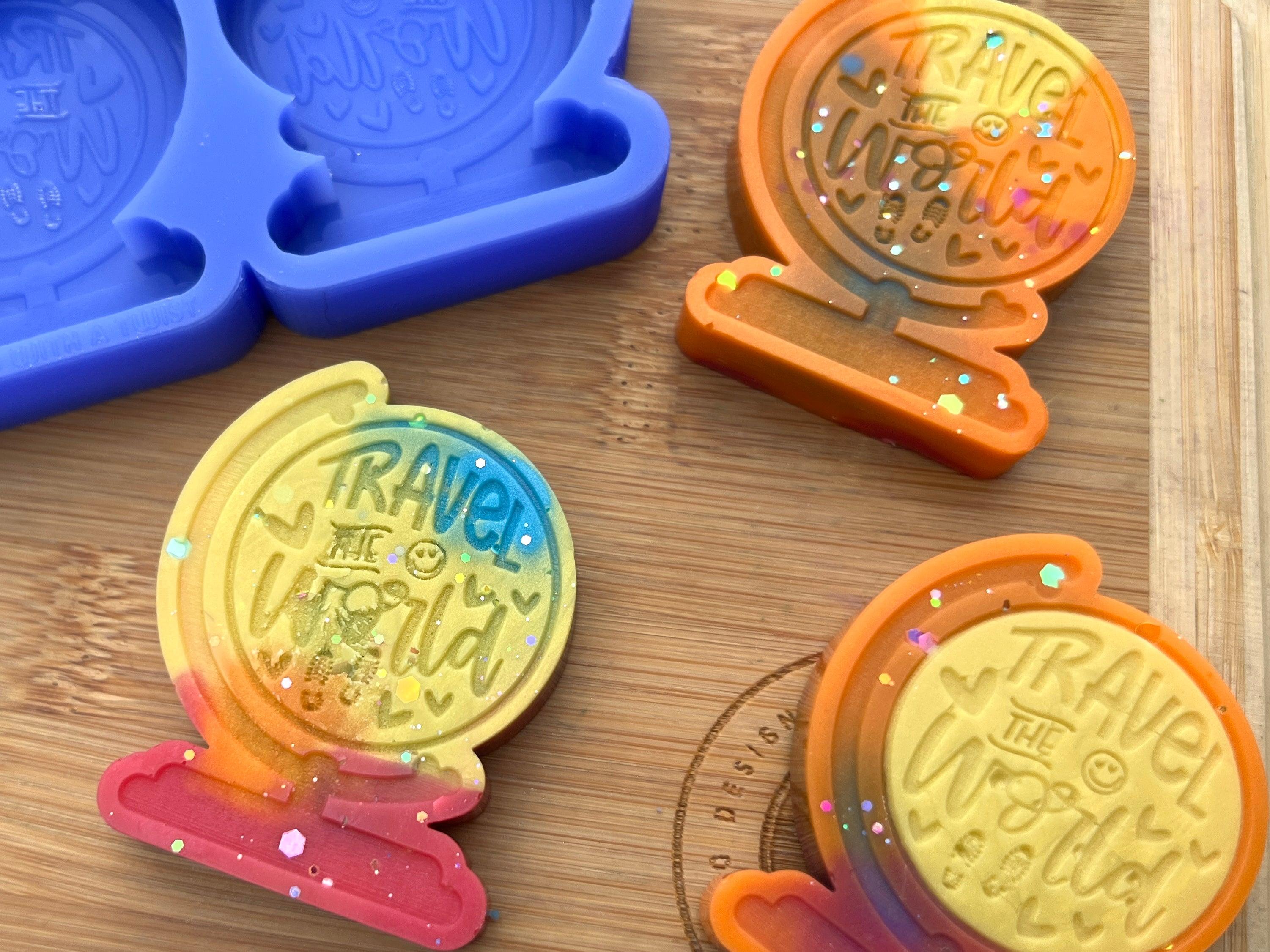 Travel the World Globe Silicone Mold - Designed with a Twist - Top quality silicone molds made in the UK.