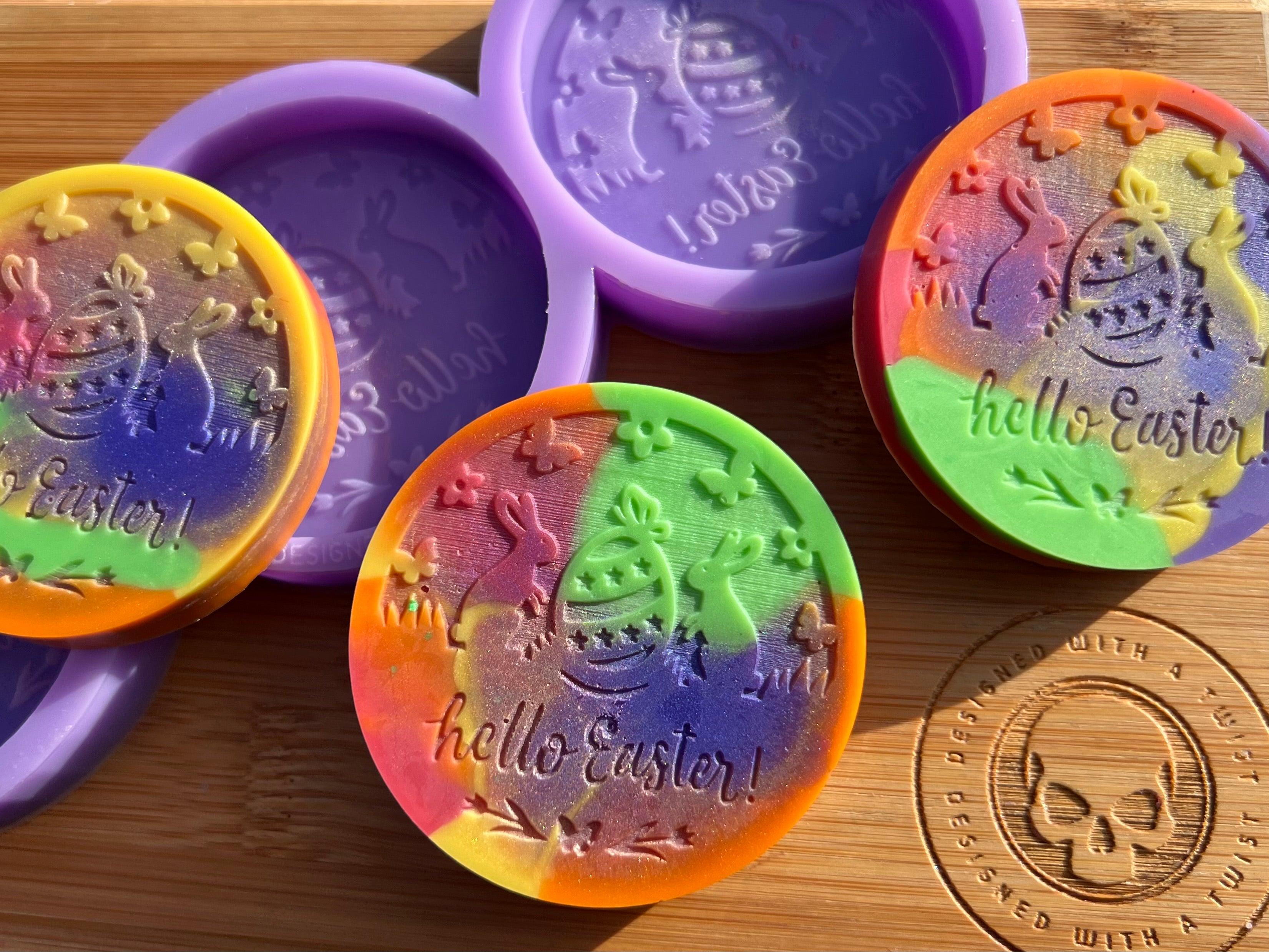 Hello Easter Wax Melt Silicone Mold - Designed with a Twist - Top quality silicone molds made in the UK.