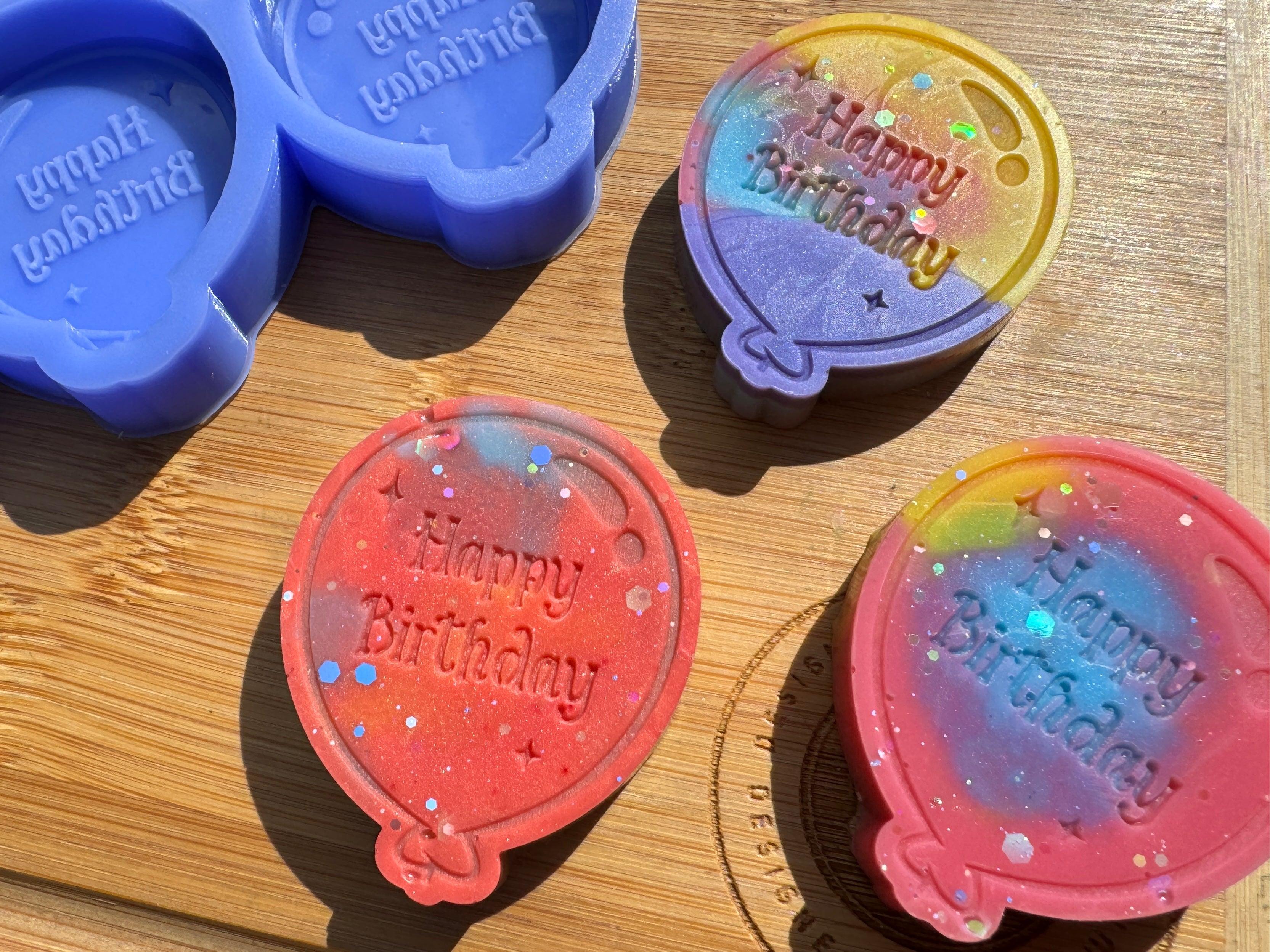 Happy Birthday Balloon Silicone Mold - Designed with a Twist - Top quality silicone molds made in the UK.