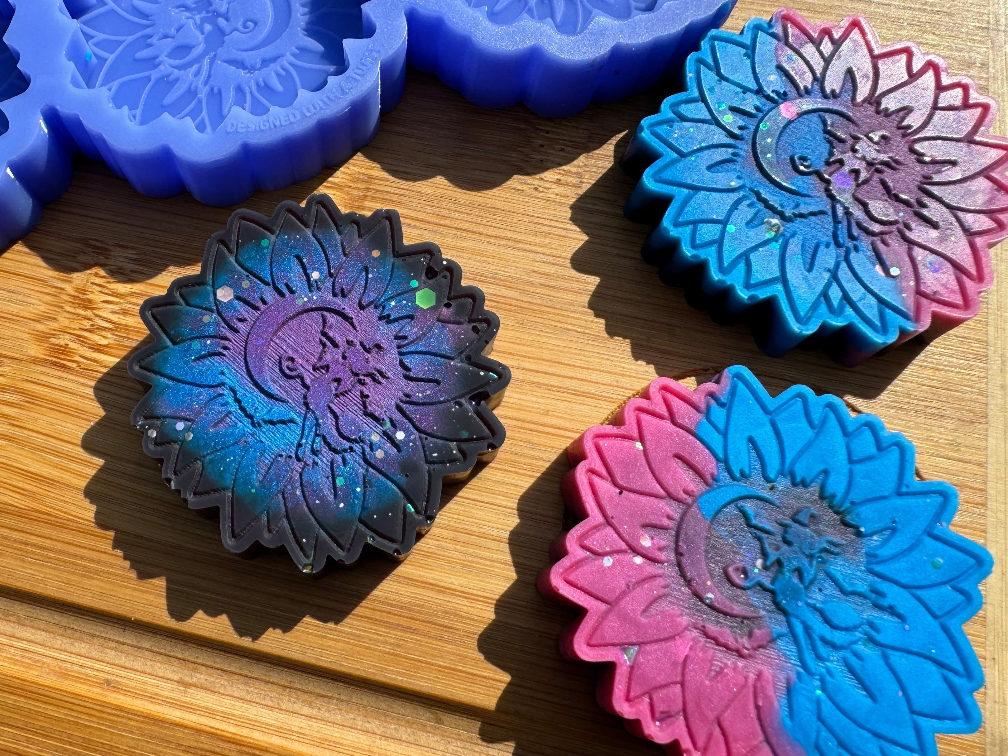 Witchy Sunflower Trio Silicone Mold