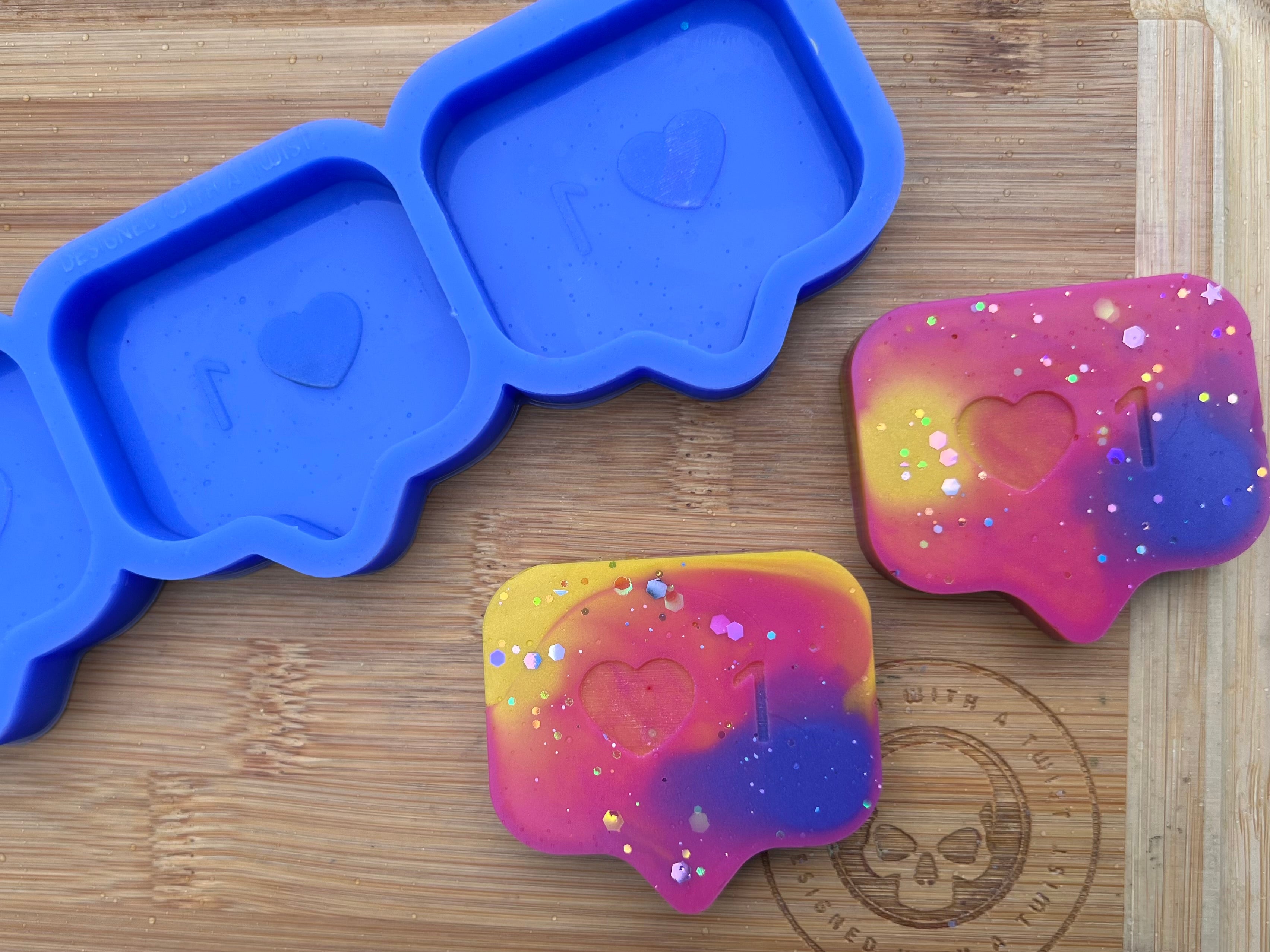 Social Media Like Trio Silicone Mold