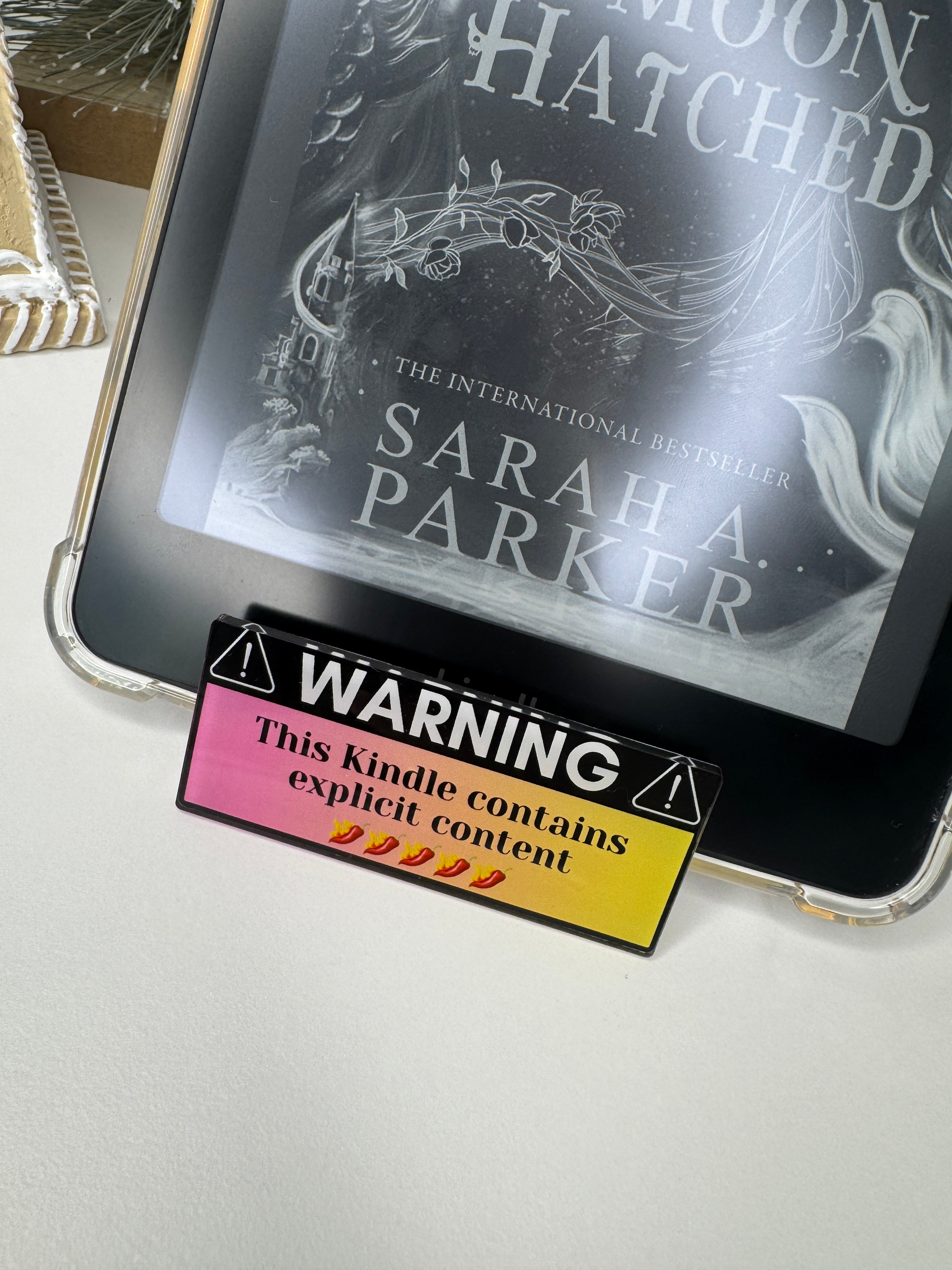 Warning Explicit Content Kindle Stand