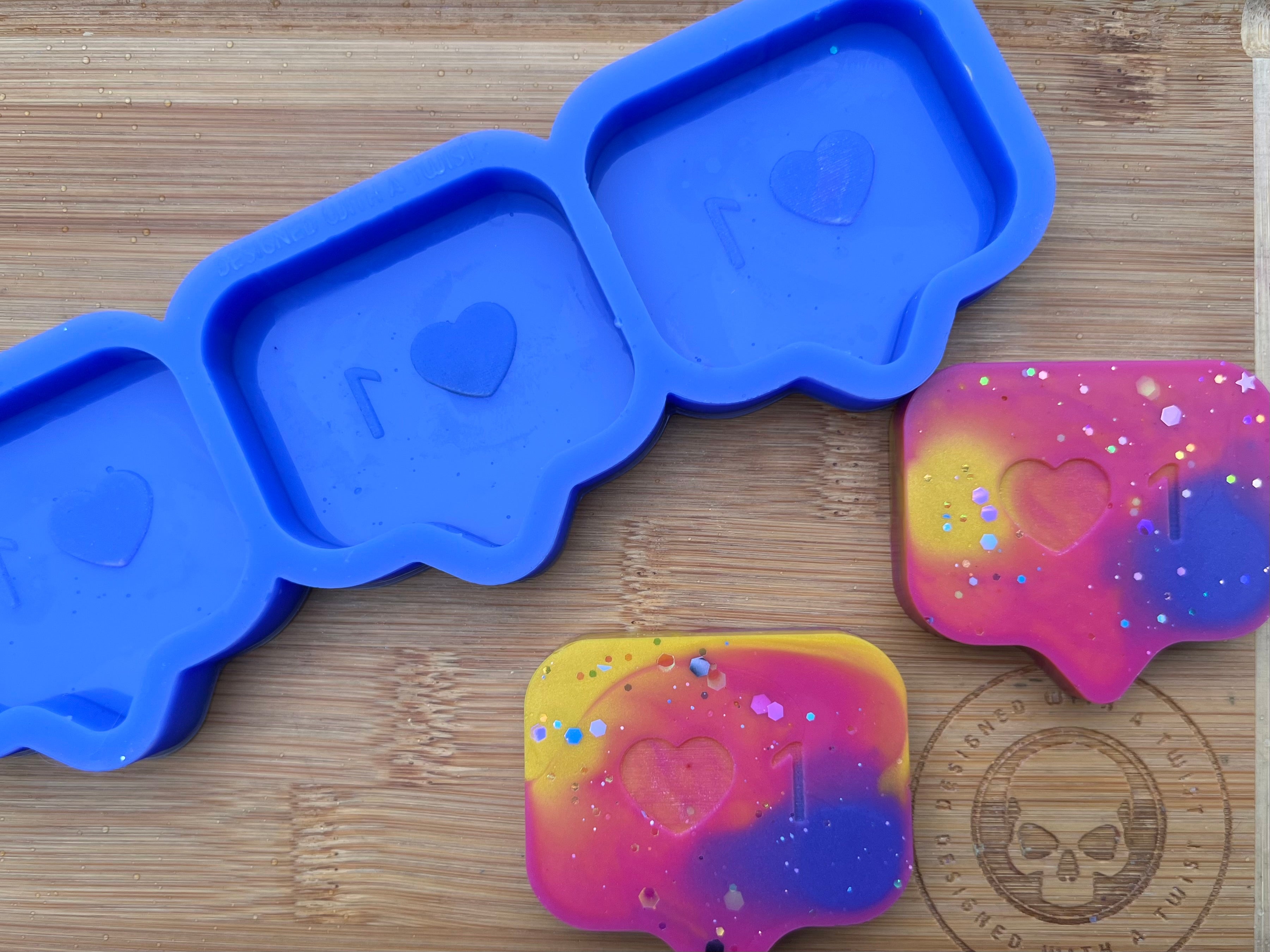 Social Media Like Trio Silicone Mold