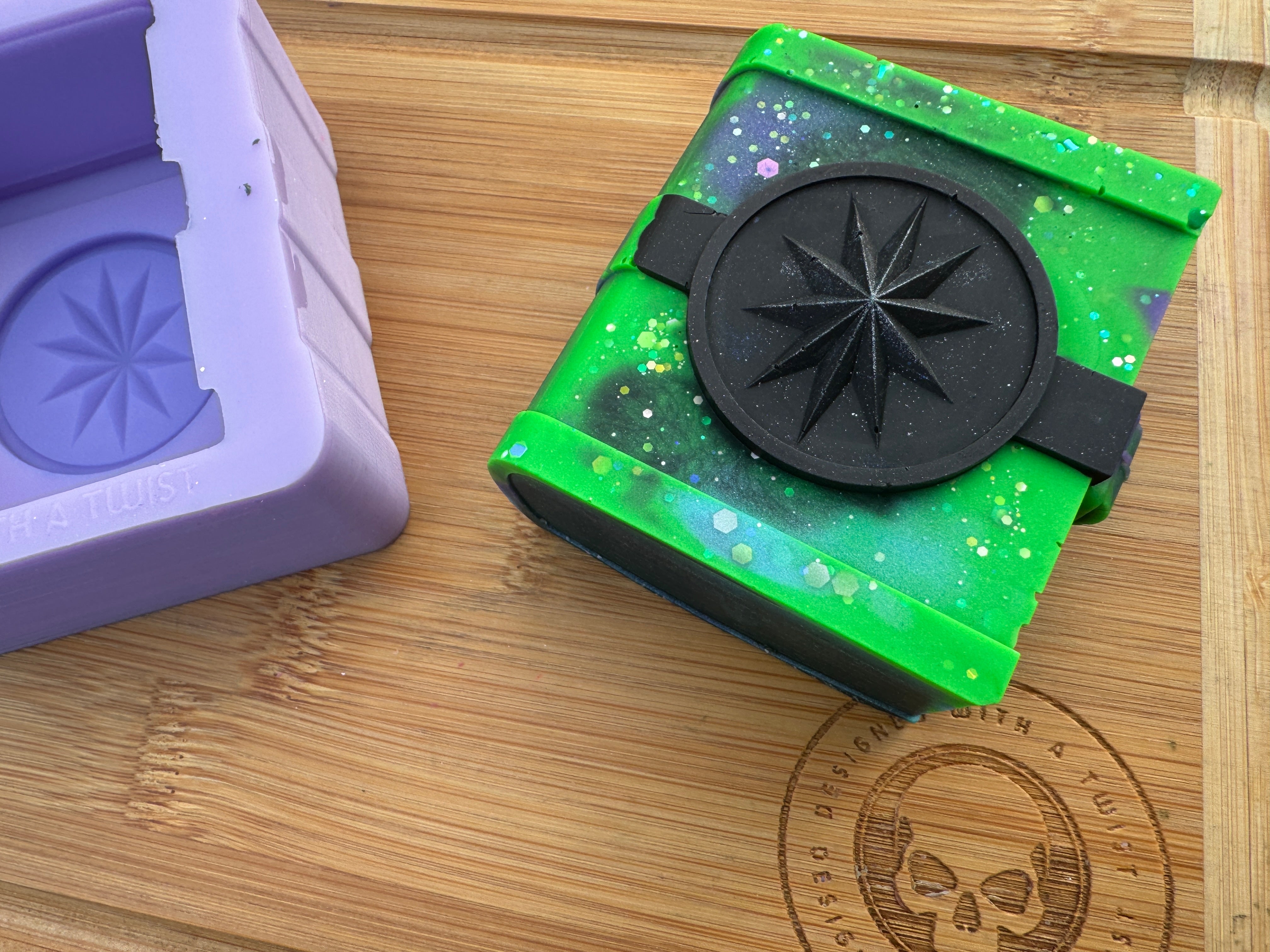 Large 3D Spell Book Soap Silicone Mold