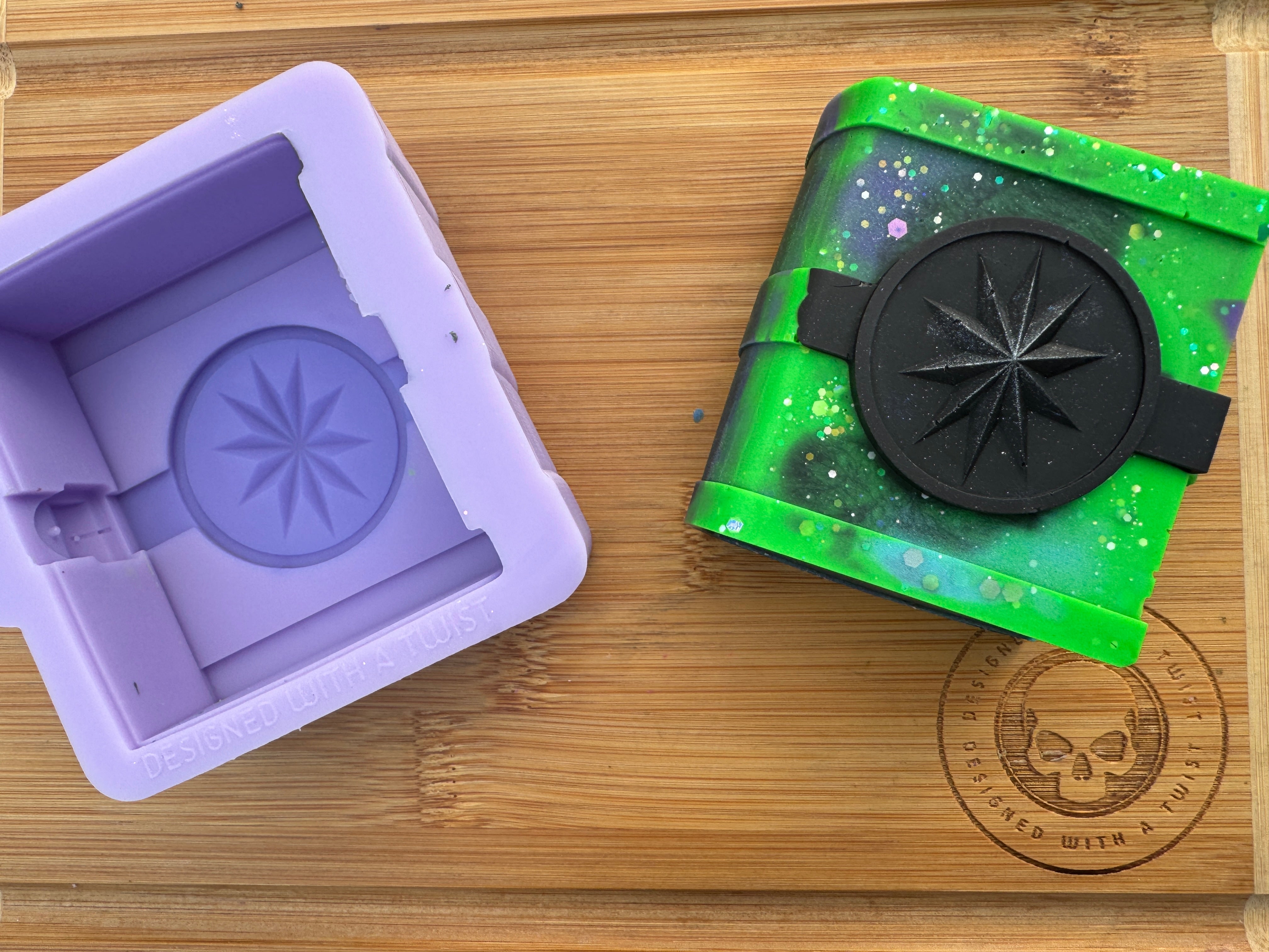 Large 3D Spell Book Soap Silicone Mold