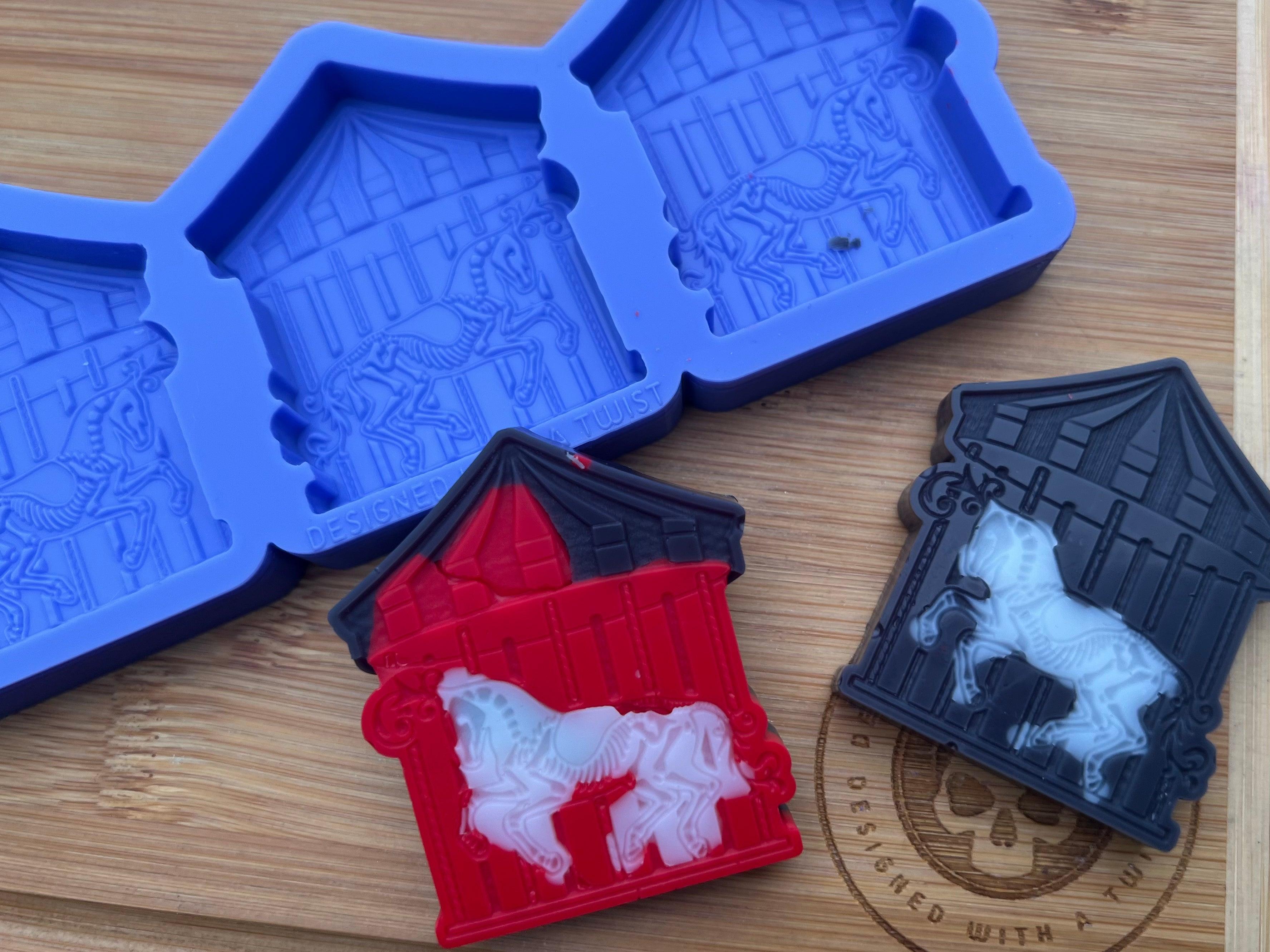 Haunted Carousel Wax Melt Silicone Mold - Designed with a Twist - Top quality silicone molds made in the UK.