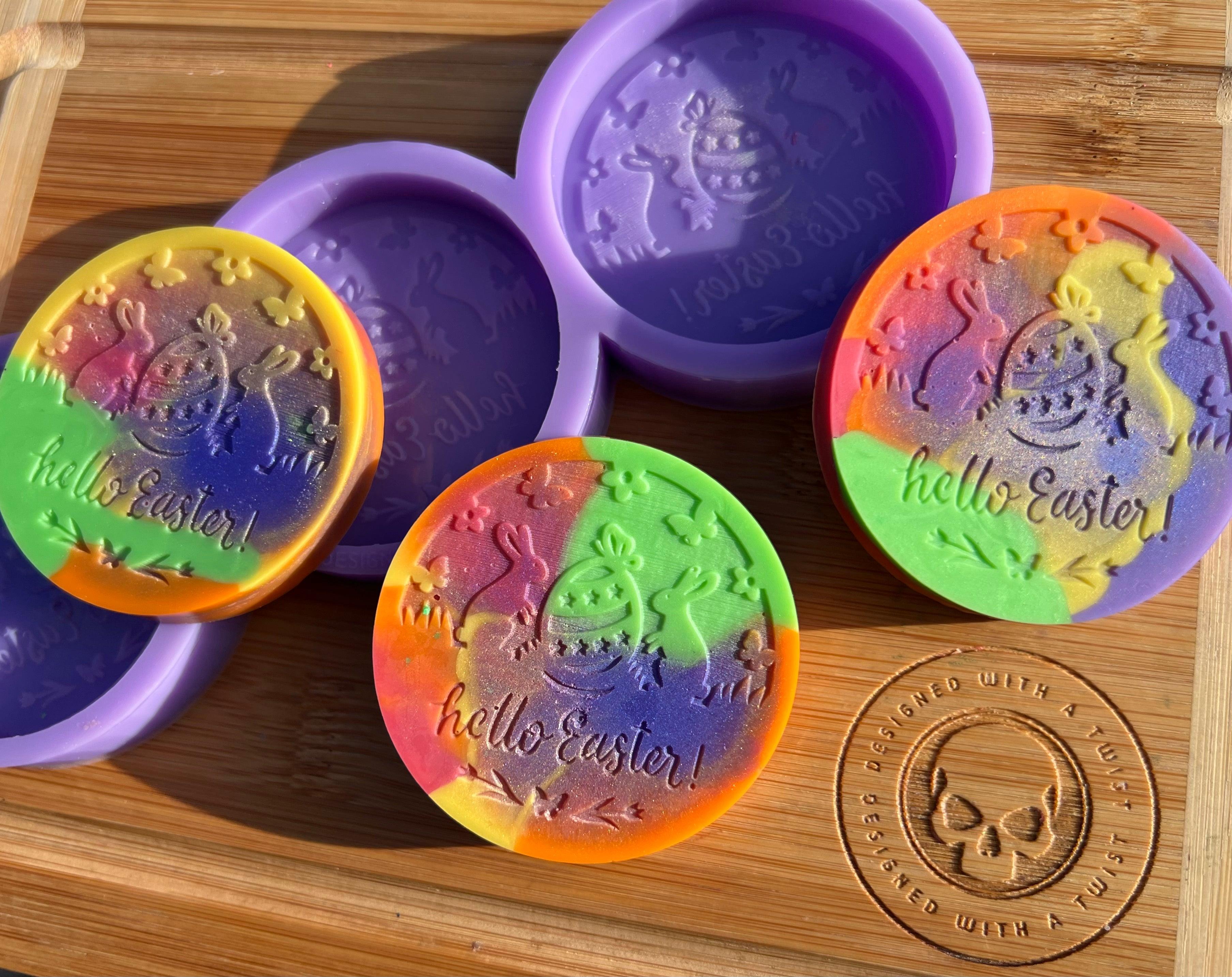Hello Easter Wax Melt Silicone Mold - Designed with a Twist - Top quality silicone molds made in the UK.
