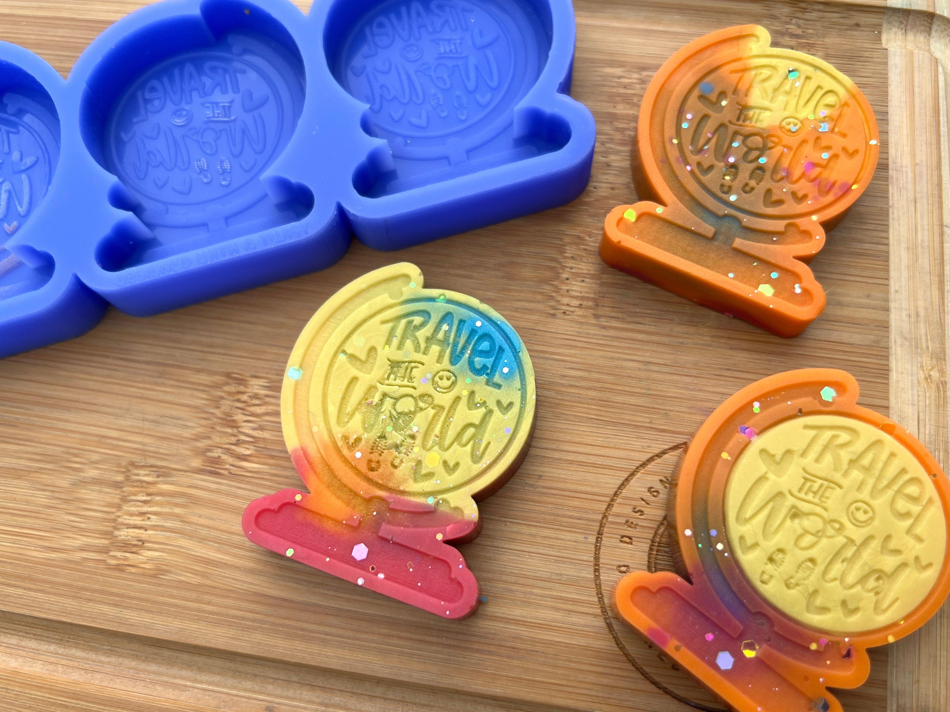 Travel the World Globe Silicone Mold - Designed with a Twist - Top quality silicone molds made in the UK.