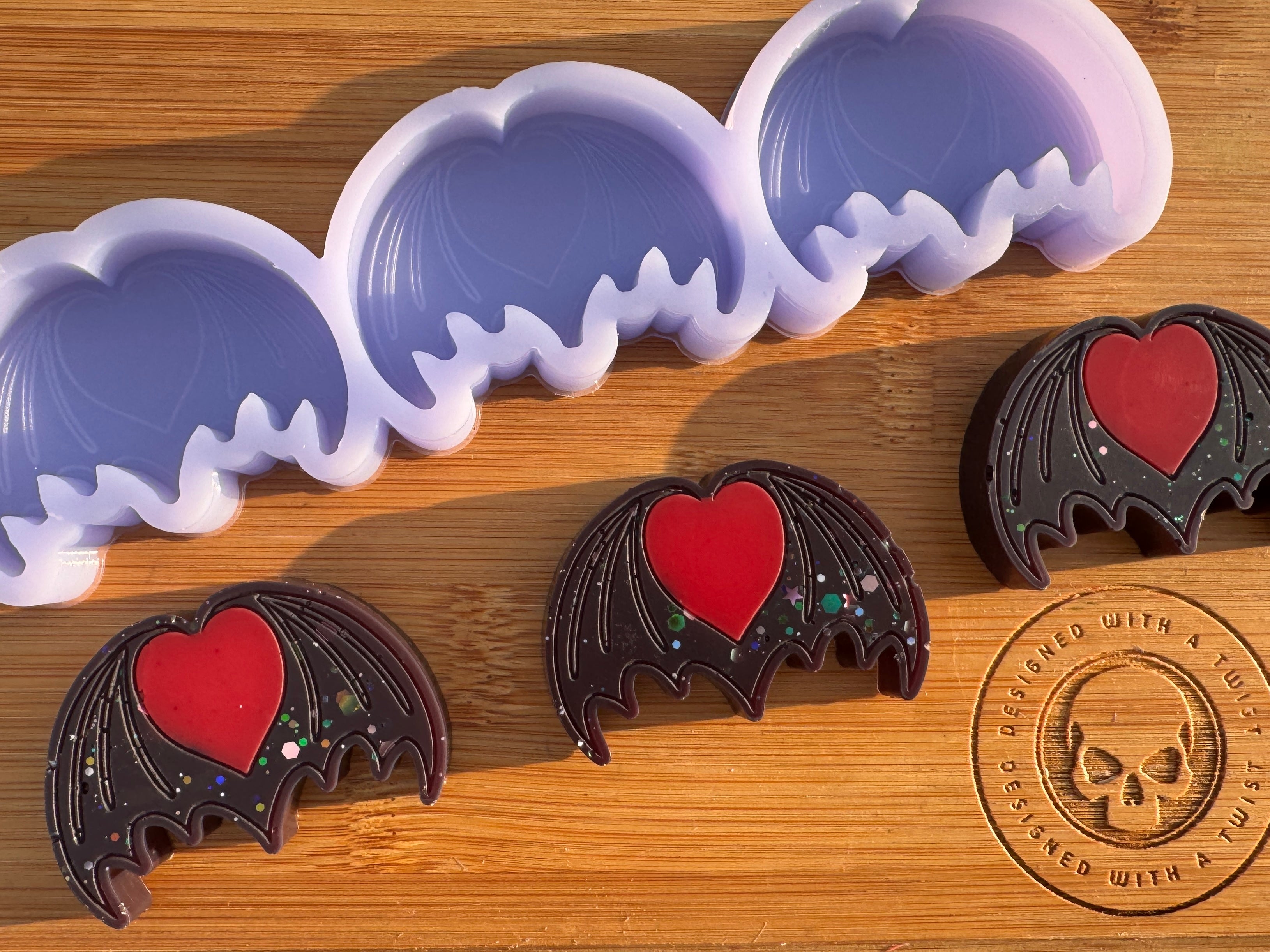 Winged Heart Silicone Mold