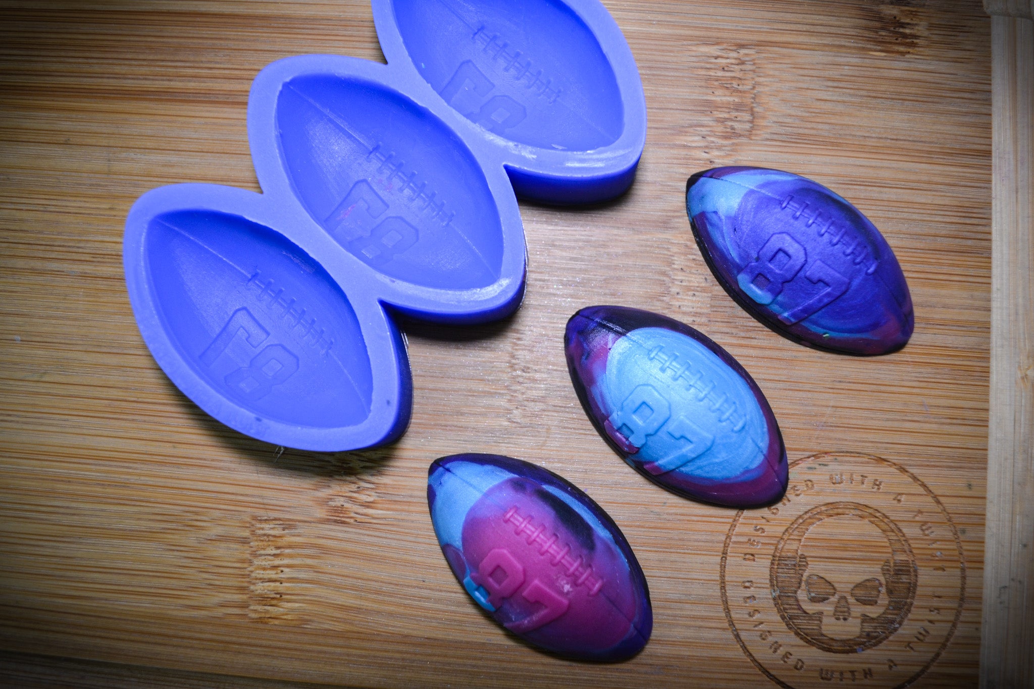 87 American Football Trio Silicone Mold