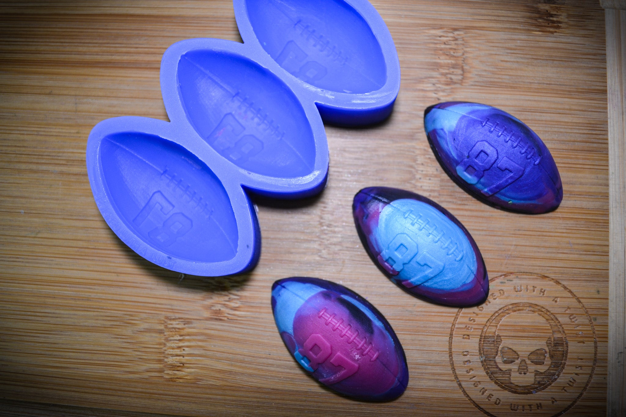 87 American Football Trio Silicone Mold