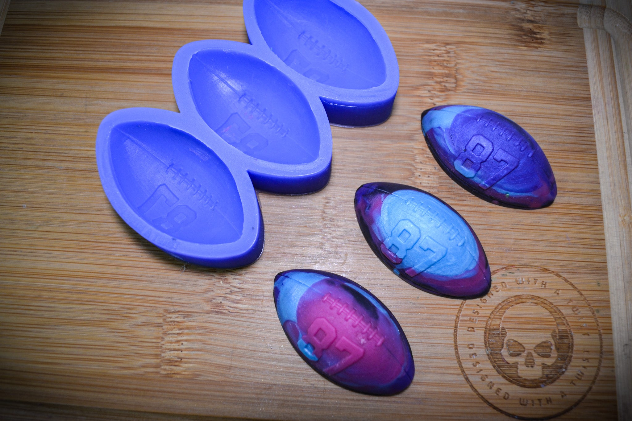 87 American Football Trio Silicone Mold