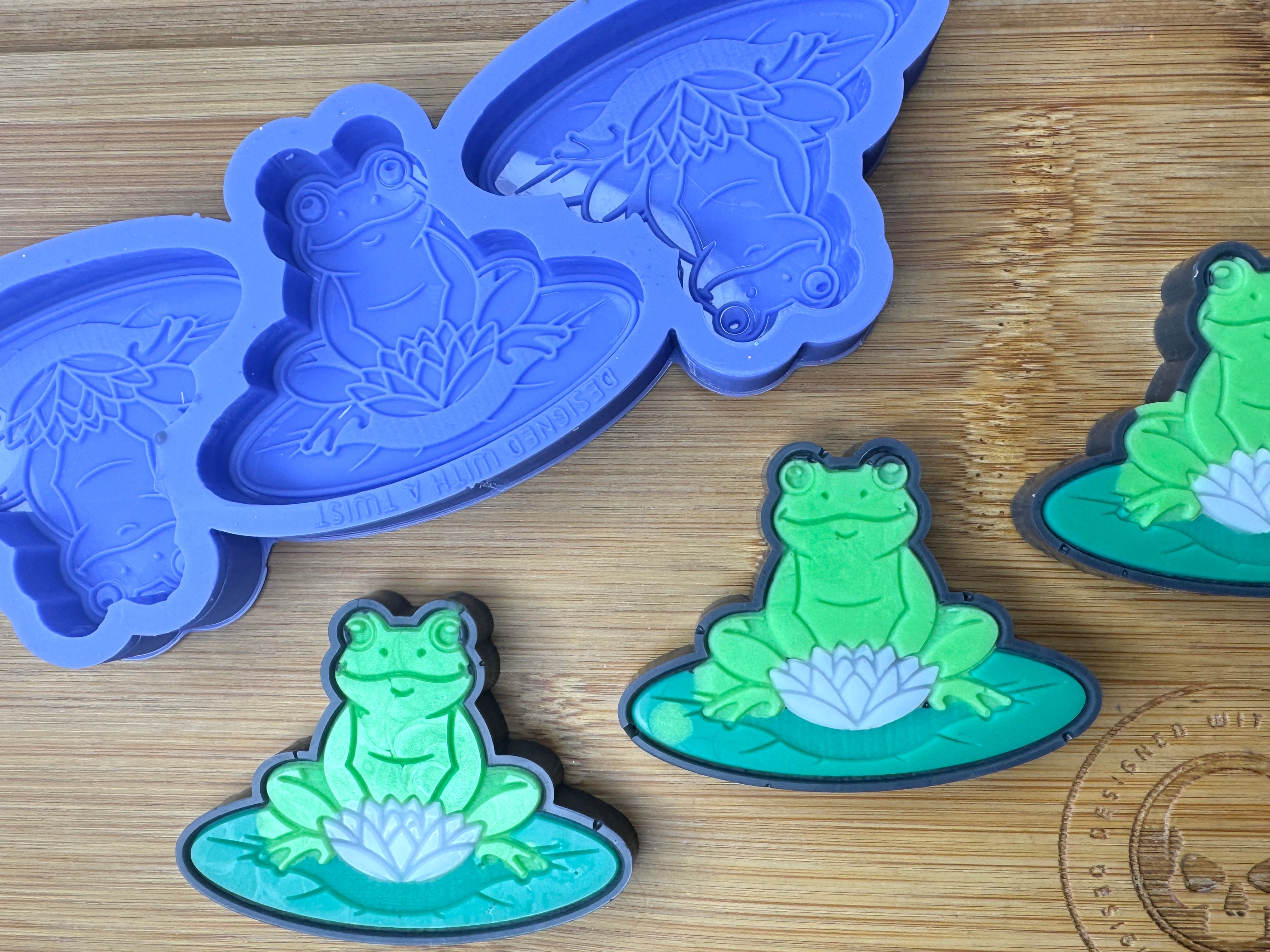 Lily Pad Frog Silicone Mold Trio