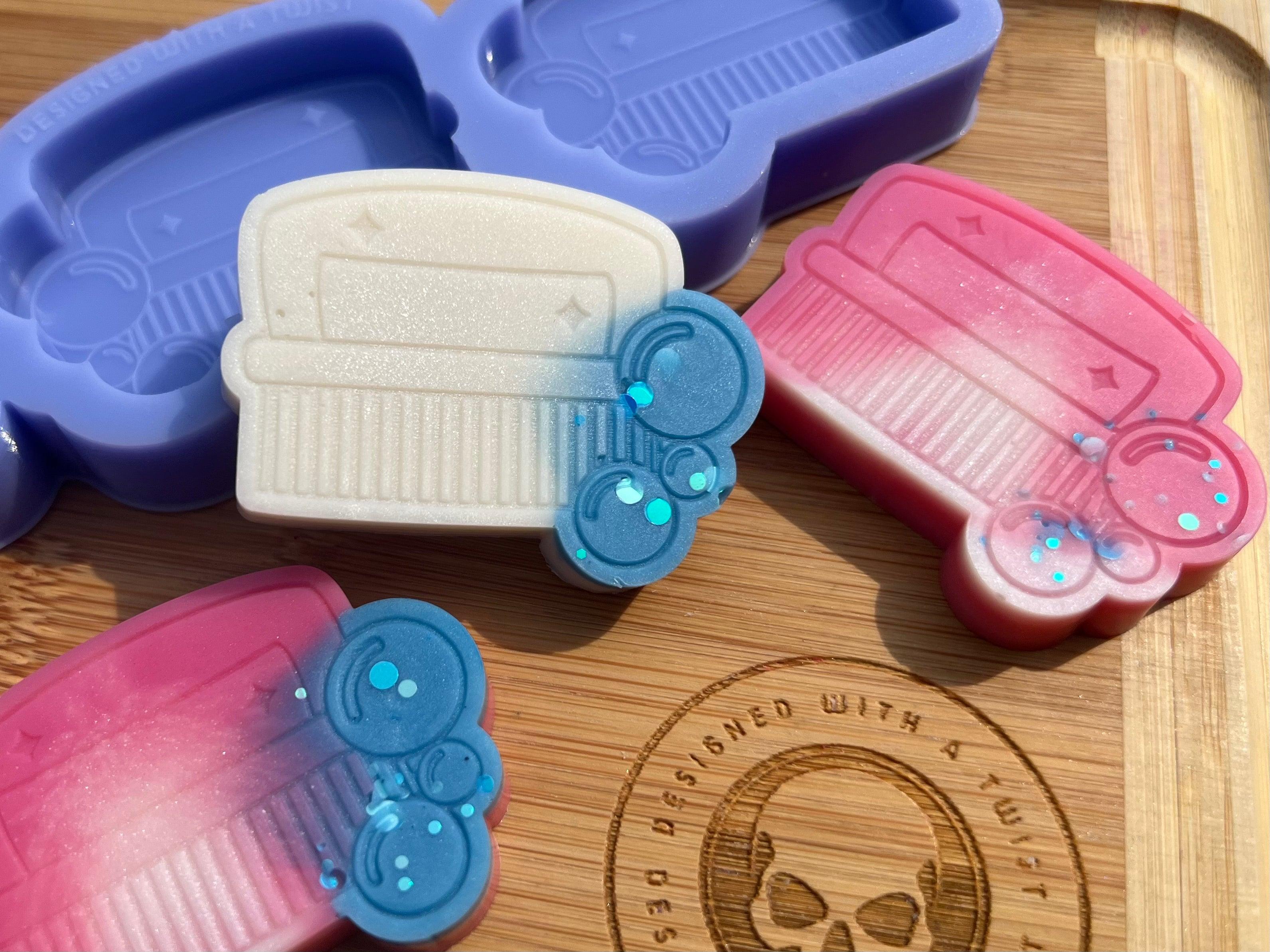 Scrubbing Brush Wax Melt Silicone Mold - Designed with a Twist - Top quality silicone molds made in the UK.