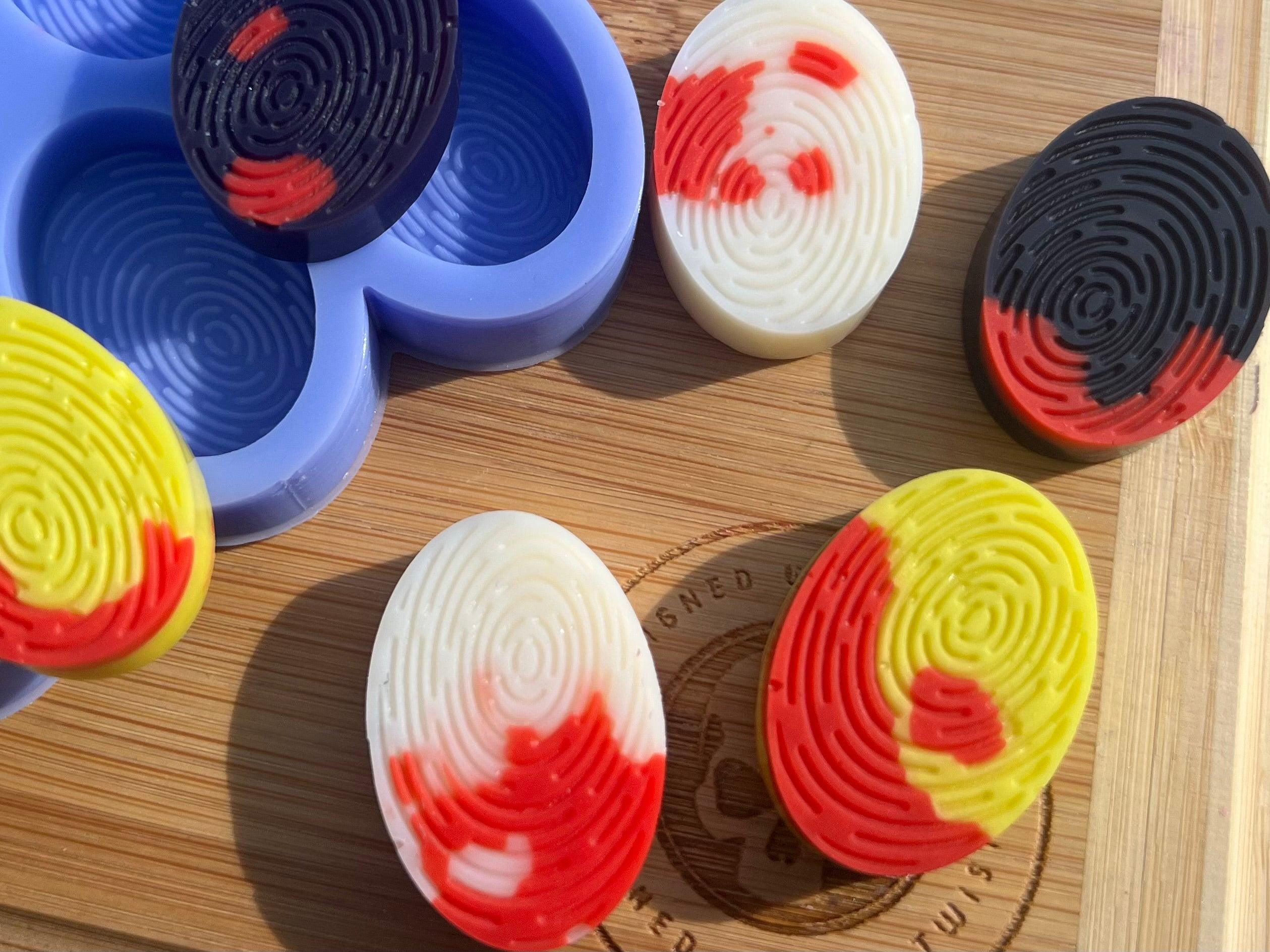 Finger Prints Wax Melt Silicone Mold - Designed with a Twist - Top quality silicone molds made in the UK.