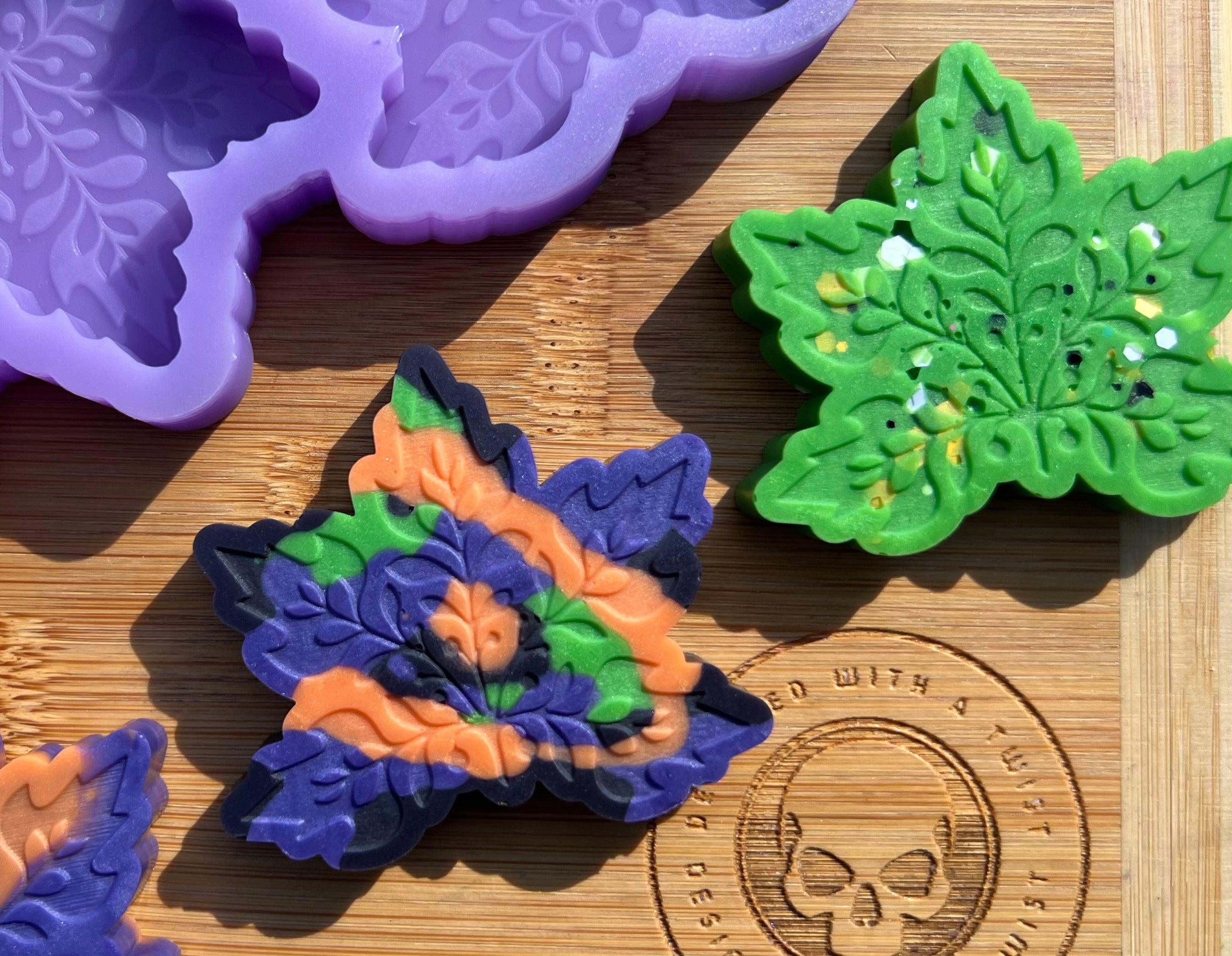 Autumn Leaves Wax Melt Silicone Mold - Designed with a Twist - Top quality silicone molds made in the UK.