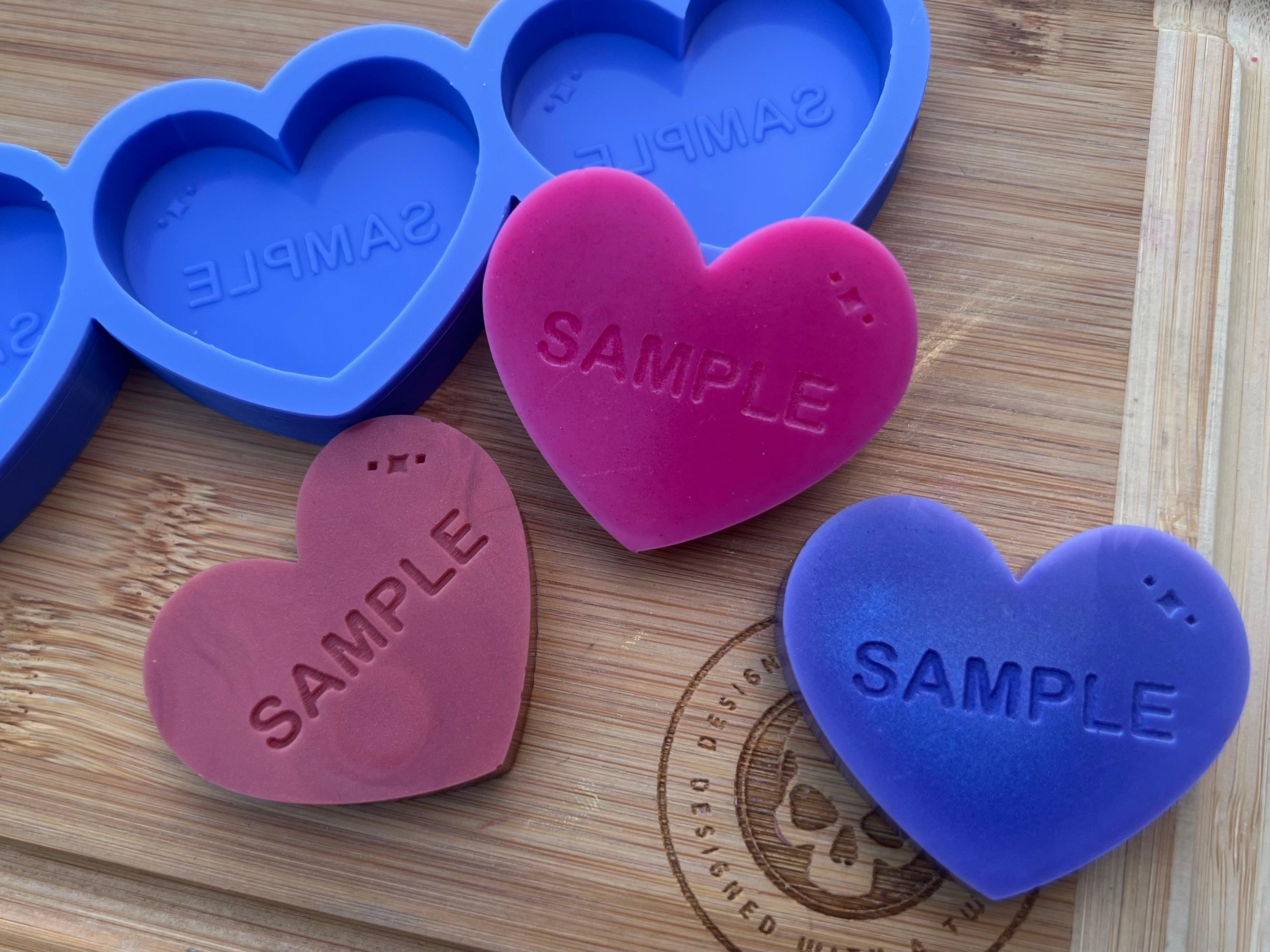 Heart Sample Wax Melt Silicone Mold - Designed with a Twist - Top quality silicone molds made in the UK.