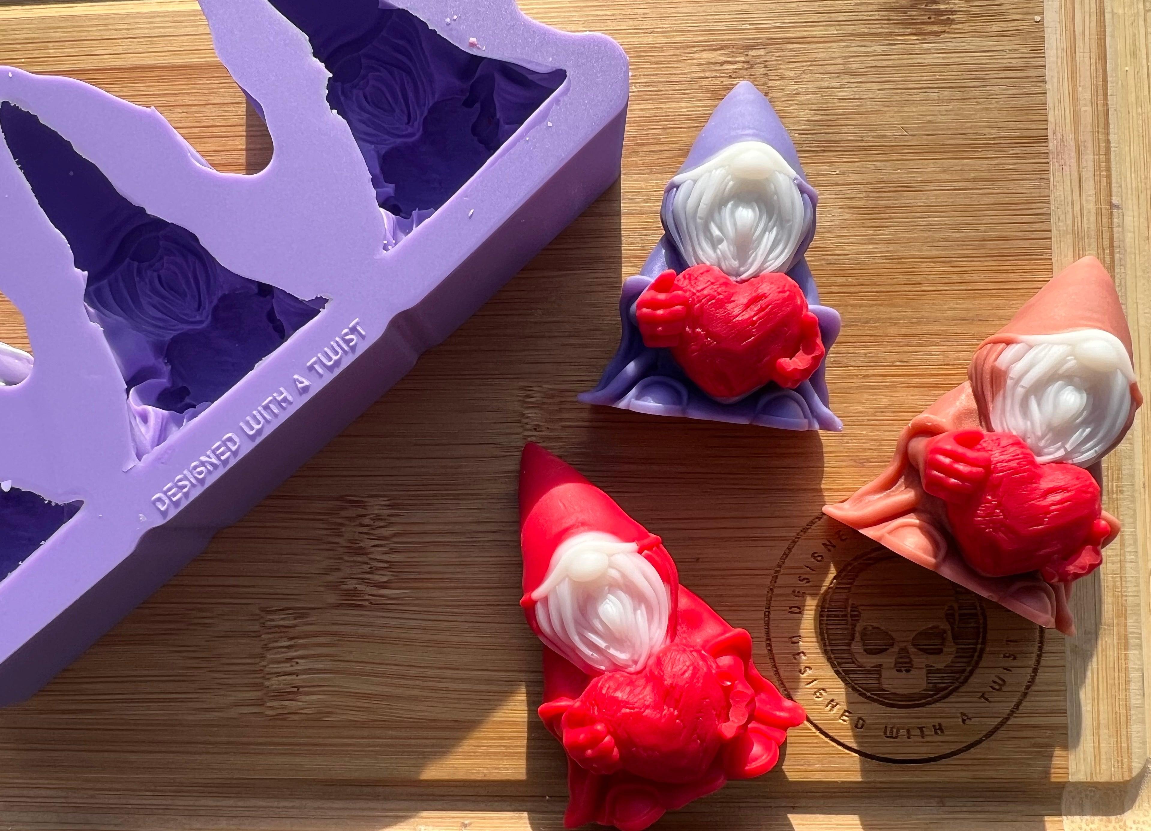 Heart Gonk Wax Melt Silicone Mold - Designed with a Twist - Top quality silicone molds made in the UK.