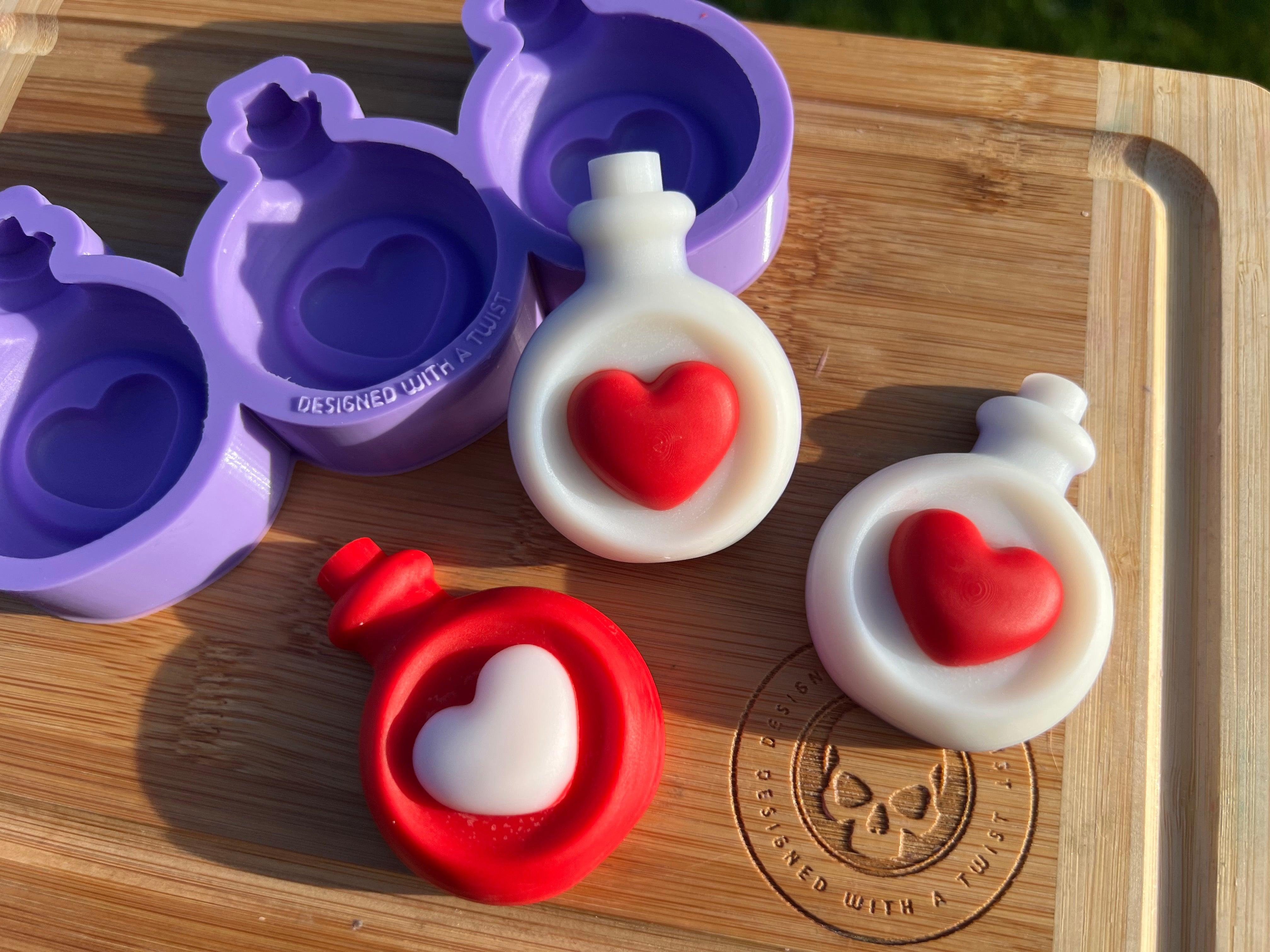 Love Potion Bottle Wax Melt Silicone Mold - Designed with a Twist - Top quality silicone molds made in the UK.