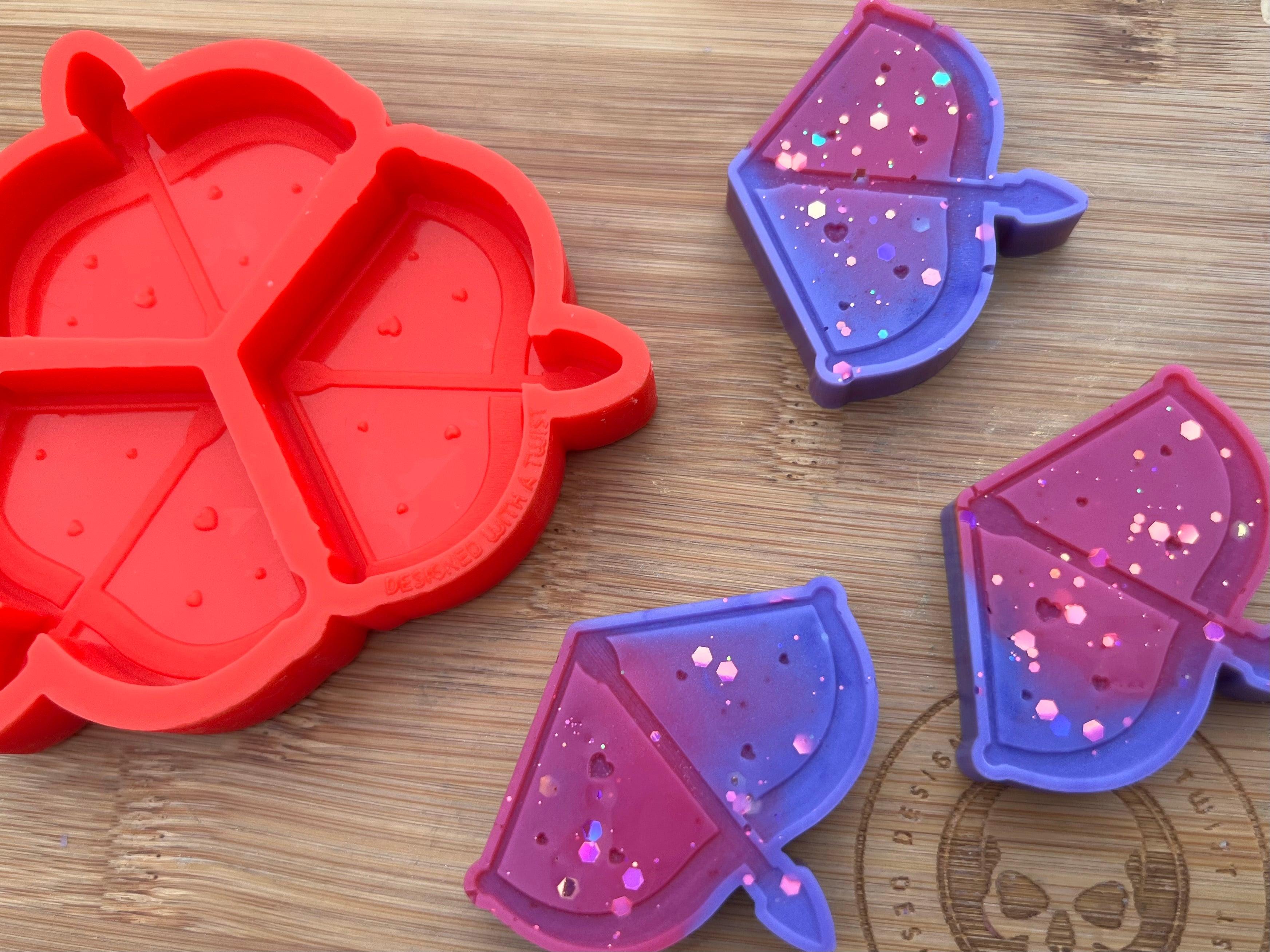 Bow and Arrow Wax Melt Silicone Mold - Designed with a Twist - Top quality silicone molds made in the UK.