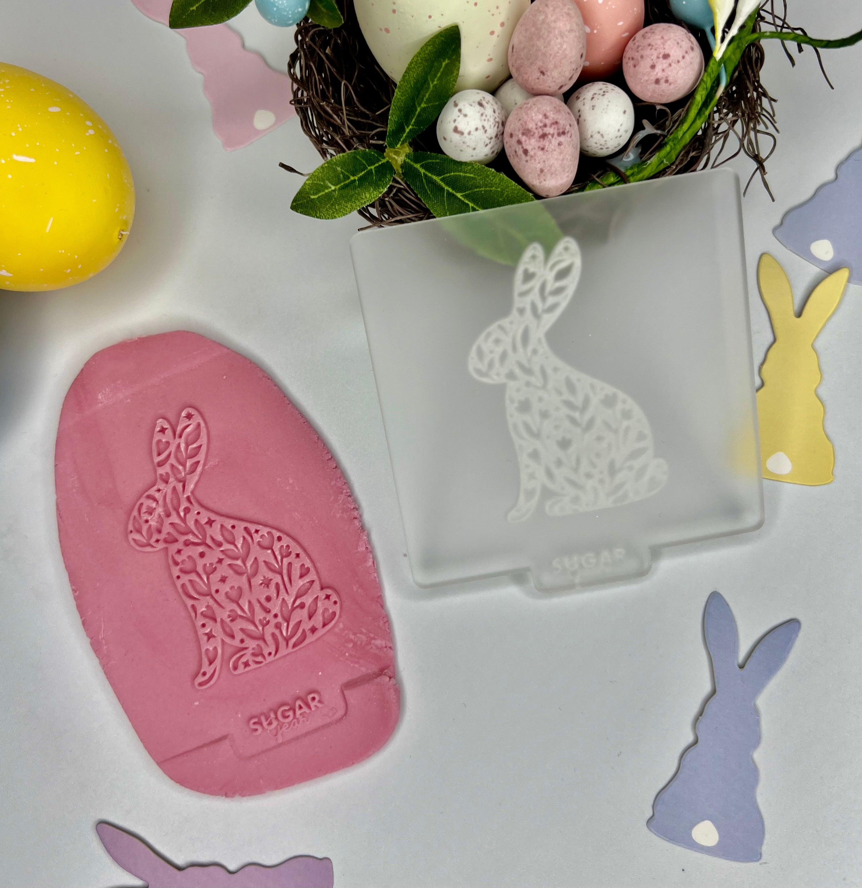 Easter Stamp (Design 5), Easter Fondant/Clay Stamp. - Designed with a Twist - Top quality silicone molds made in the UK.