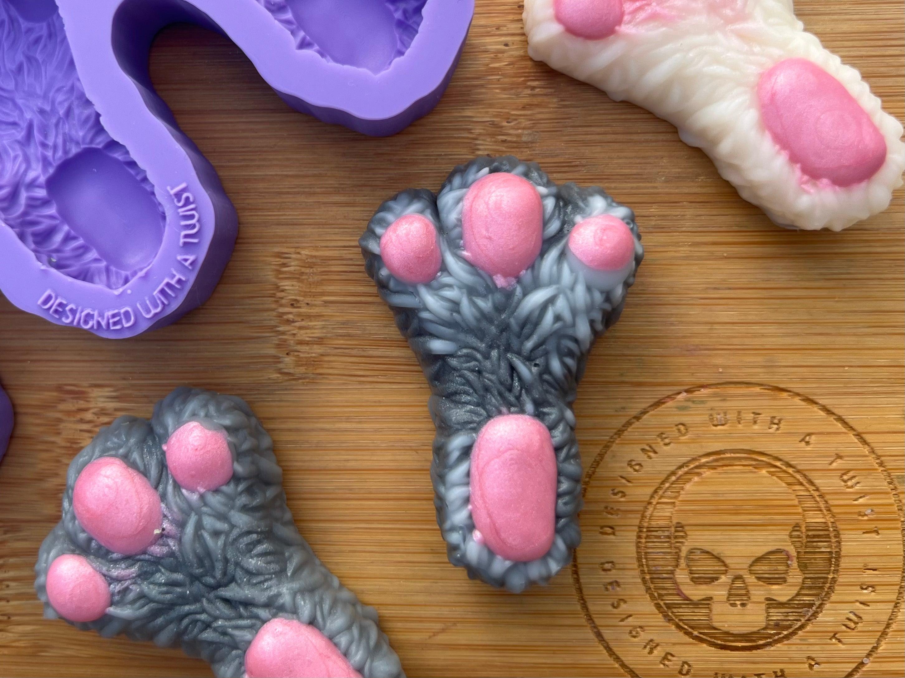 Rabbit Foot Wax Melt Silicone Mold - Designed with a Twist - Top quality silicone molds made in the UK.