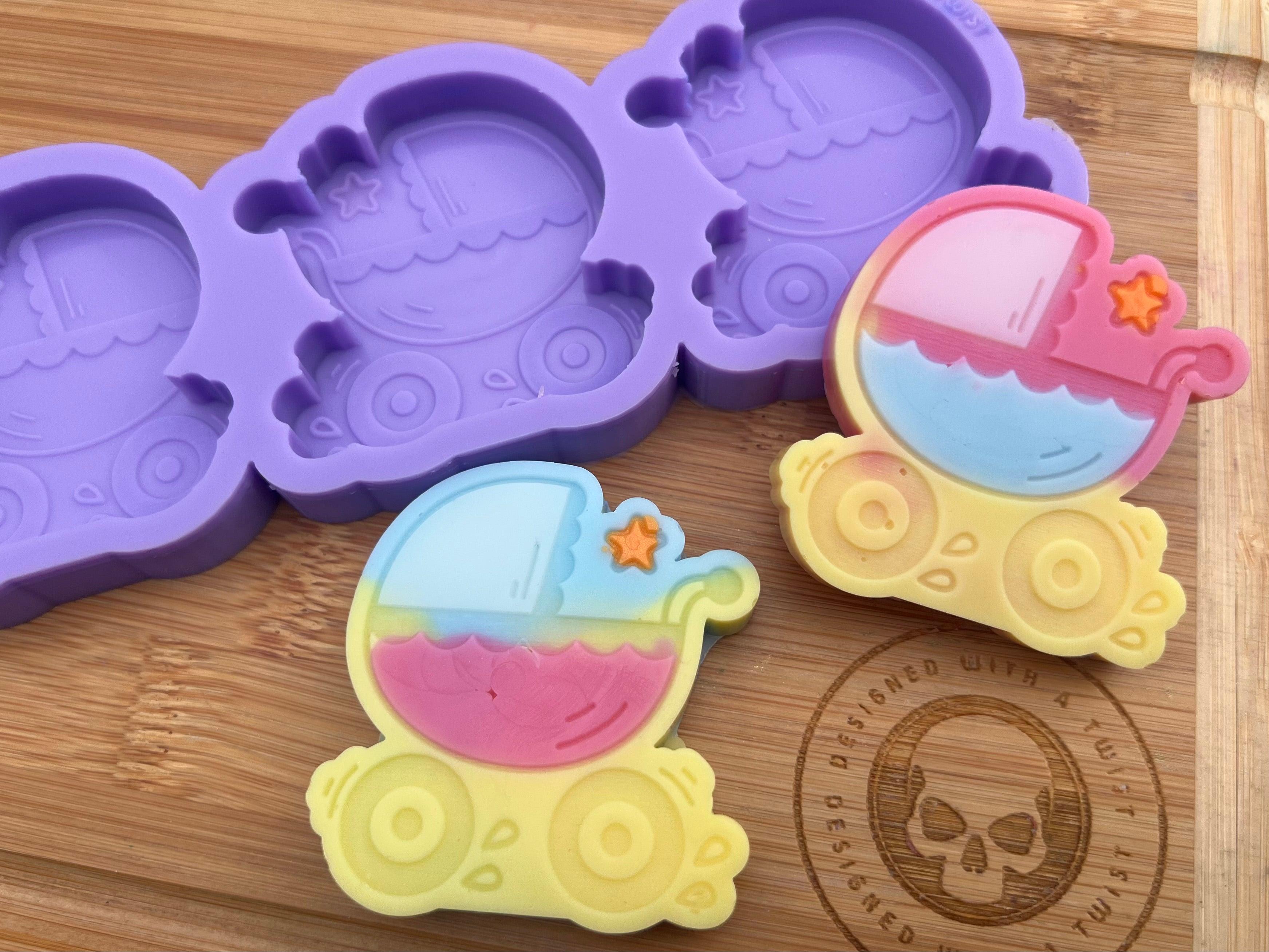 Baby Pram Wax Melt Silicone Mold - Designed with a Twist - Top quality silicone molds made in the UK.