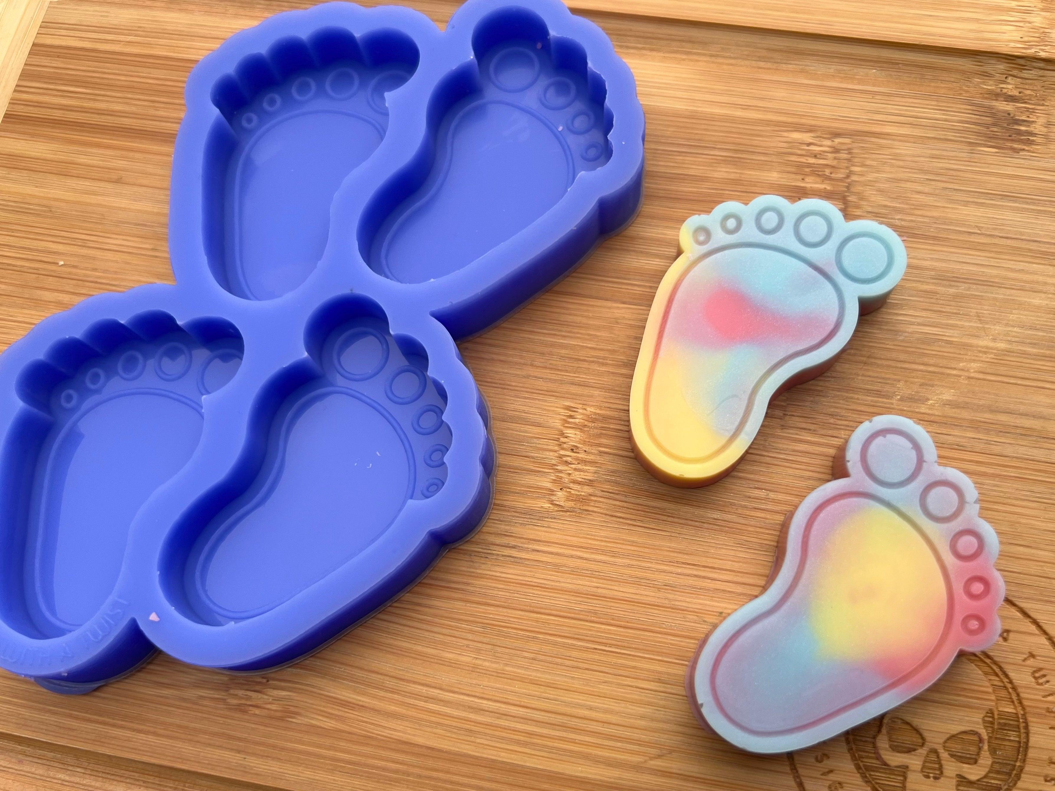Baby Foot Print Wax Melt Silicone Mold - Designed with a Twist - Top quality silicone molds made in the UK.