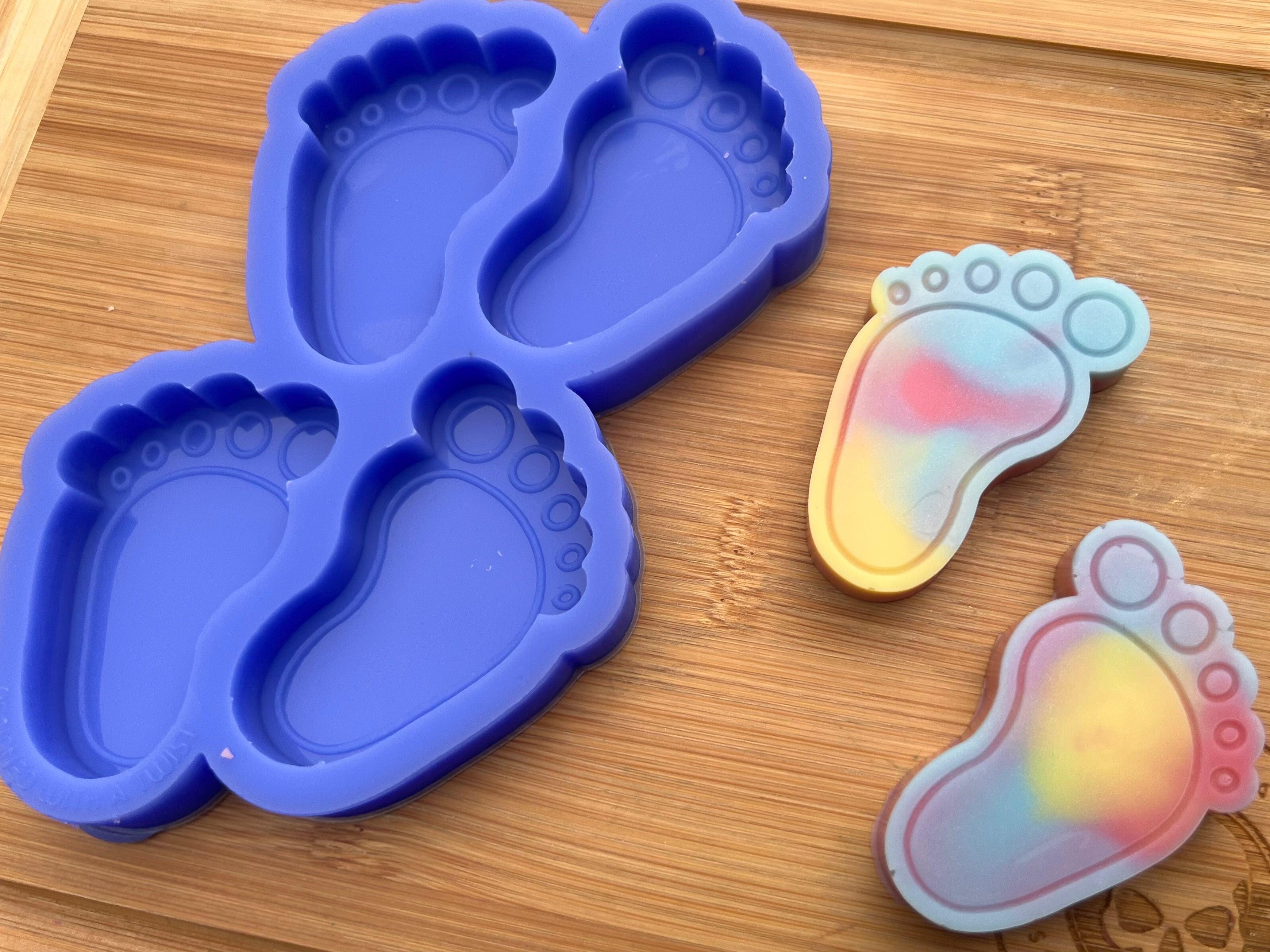 Baby Foot Print Wax Melt Silicone Mold - Designed with a Twist - Top quality silicone molds made in the UK.