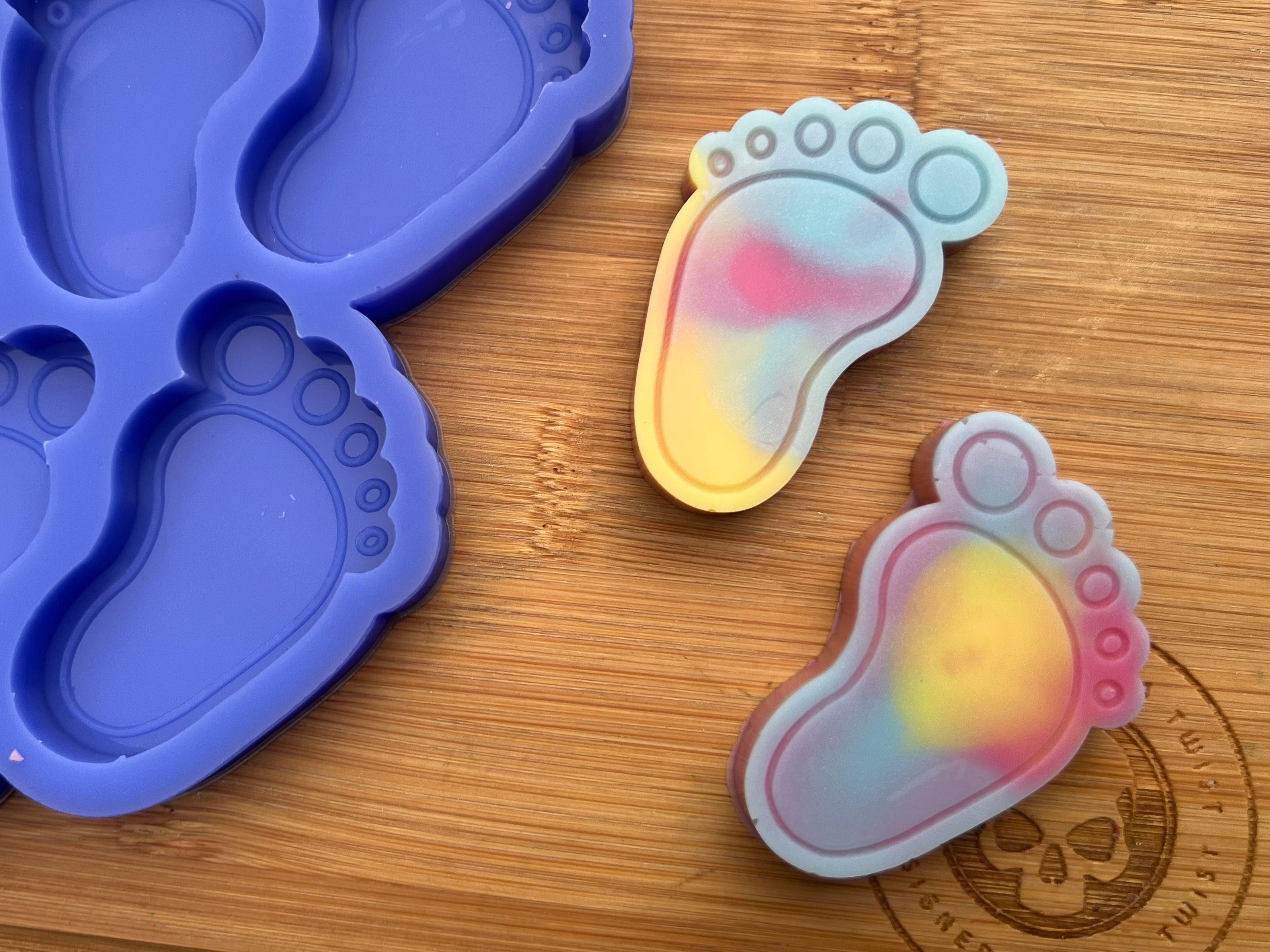 Baby Foot Print Wax Melt Silicone Mold - Designed with a Twist - Top quality silicone molds made in the UK.