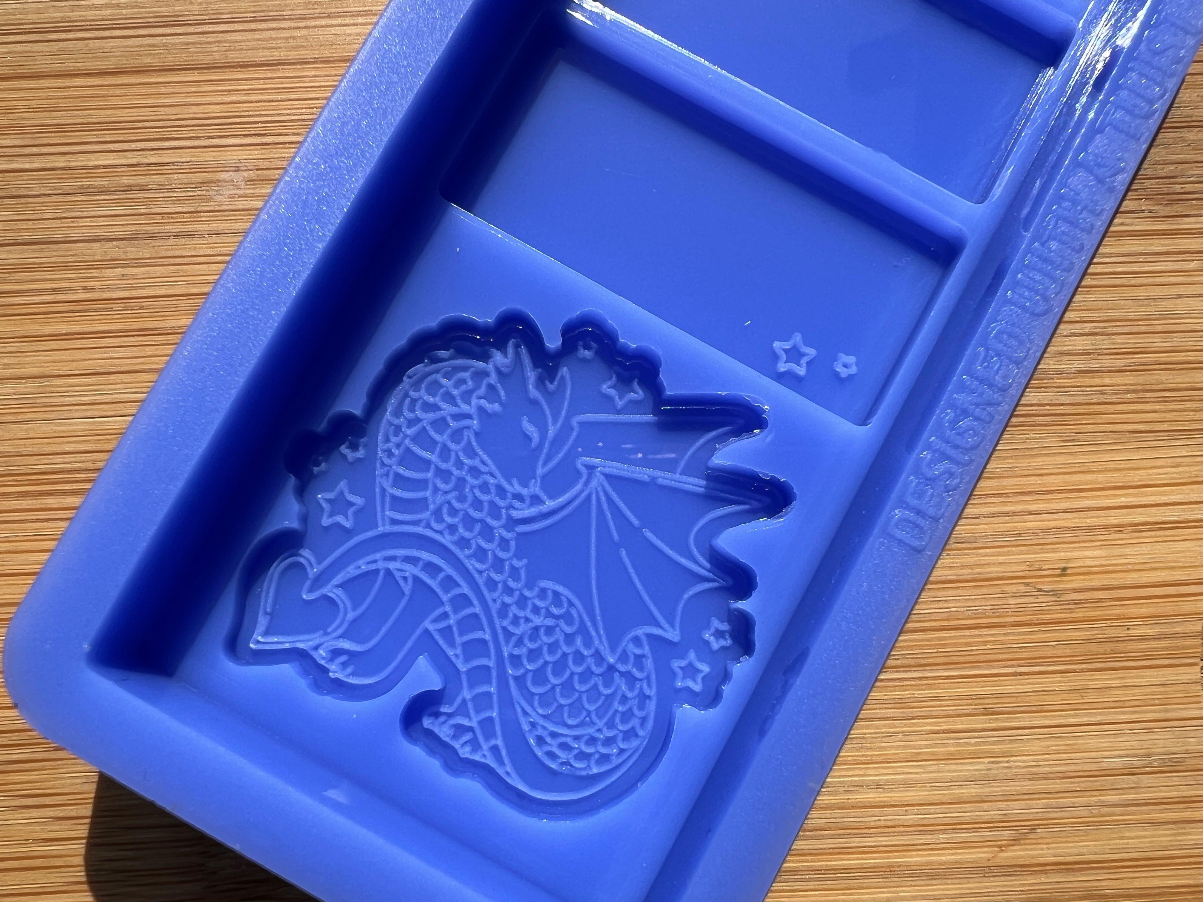 Sleepy Dragon Snapbar Silicone Mold - Designed with a Twist - Top quality silicone molds made in the UK.