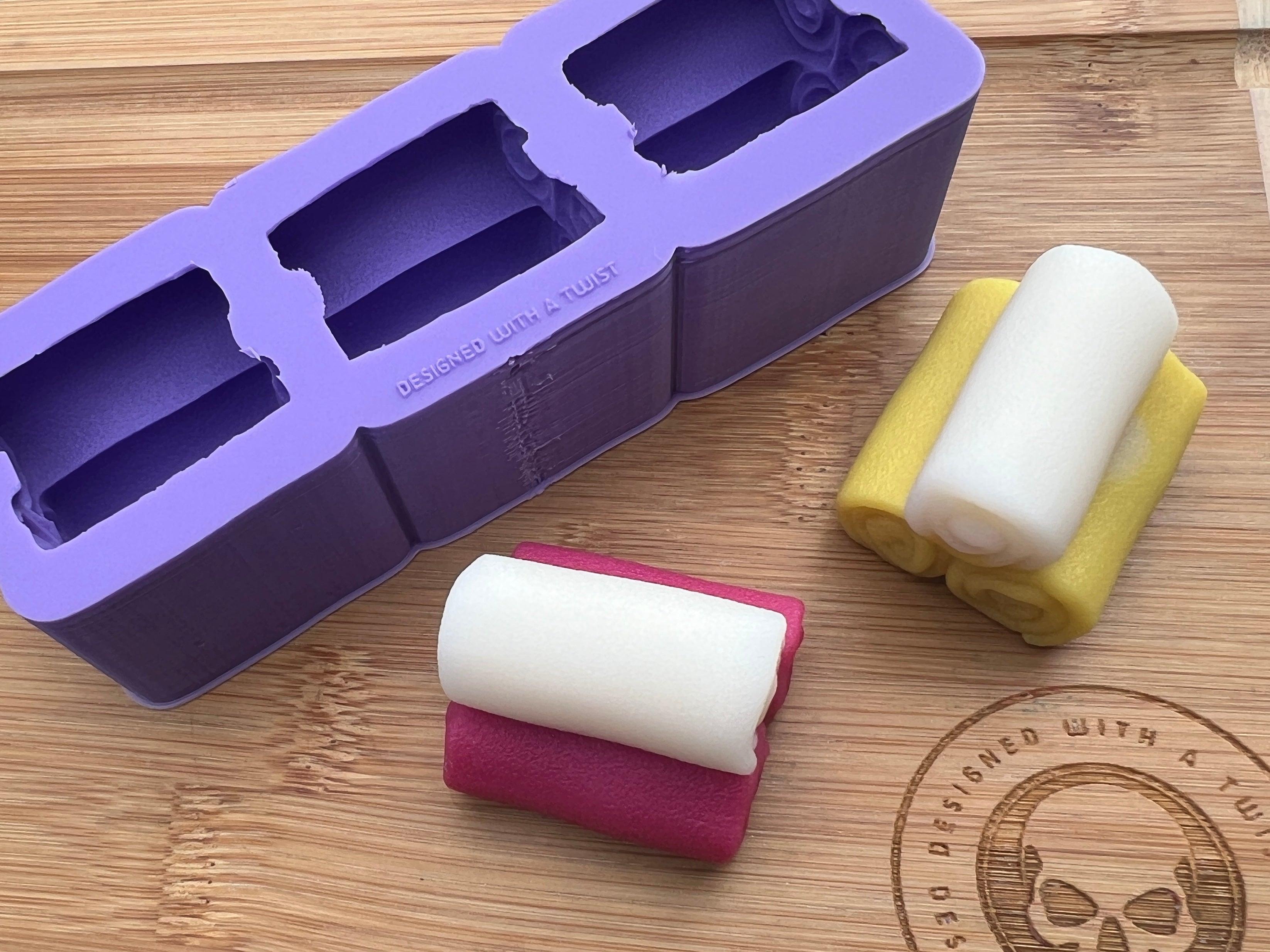 3D Towel Roll Silicone Mold - Designed with a Twist - Top quality silicone molds made in the UK.